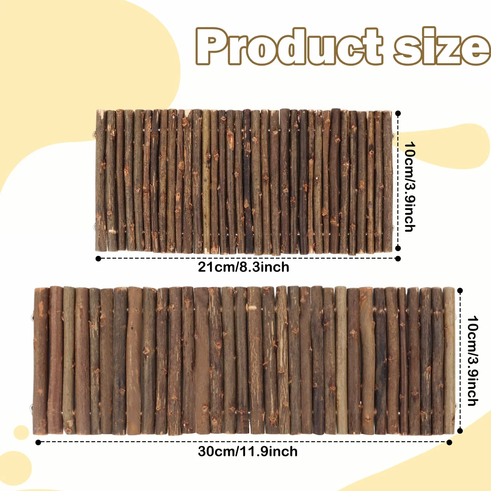 QUOZUO Lot de 2 cachettes en bois pliables pour reptiles