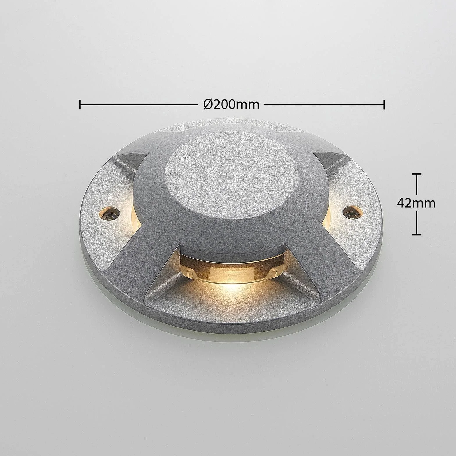 Projecteur d’extérieur LED Jeffrey Gris Aluminium 1 lampe pour jardin terrasse