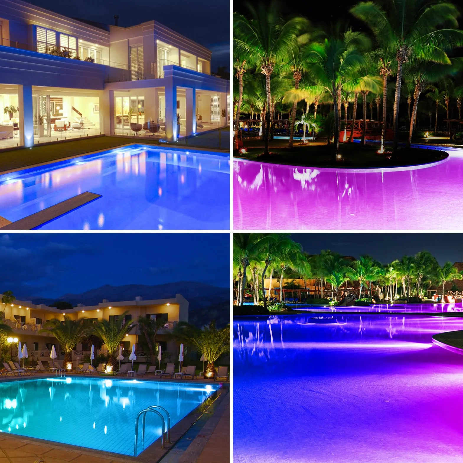 Ledmo Éclairage de piscine LED RVB PAR56 38 W IP68 12 V avec télécommande