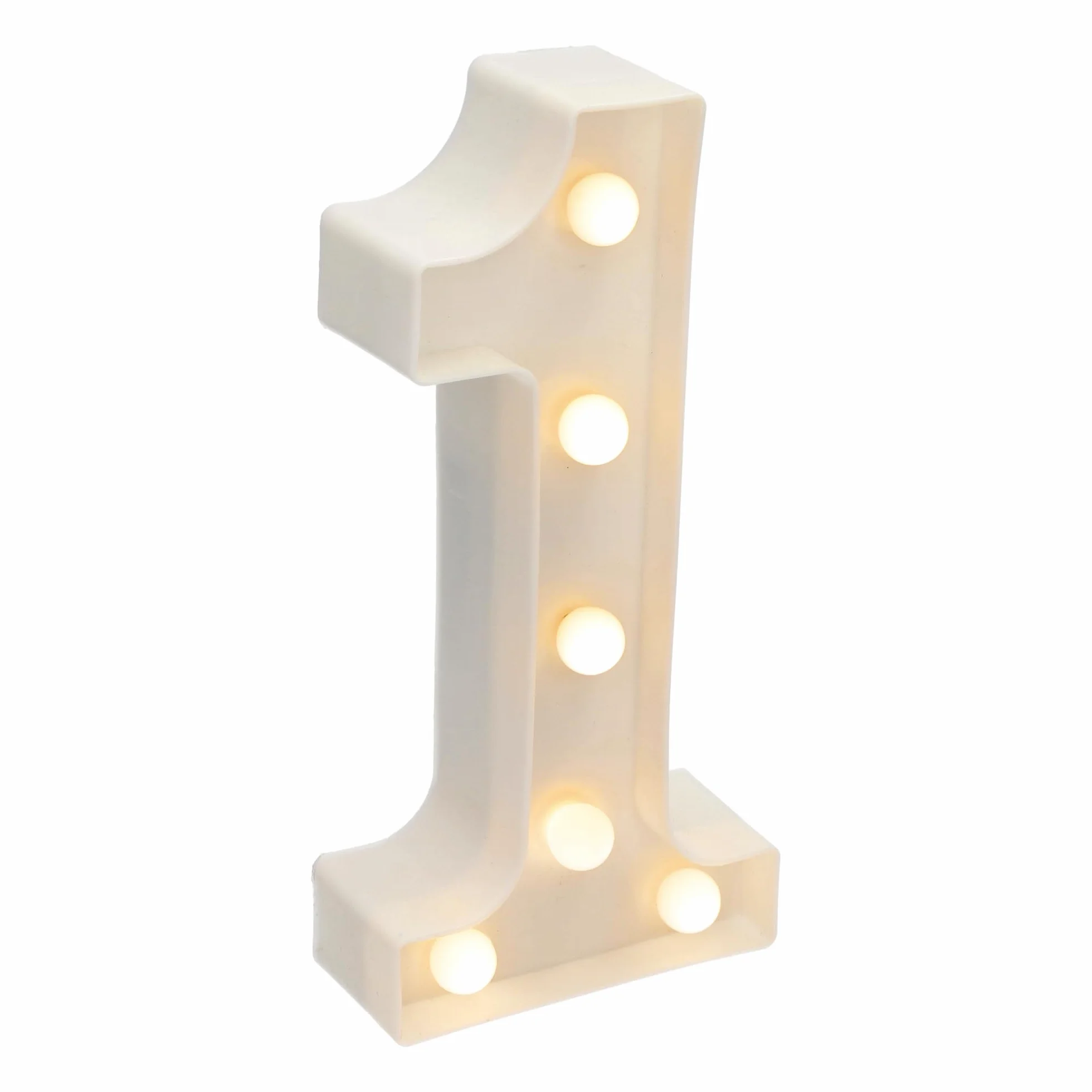 JANDEI Numéros Lumineux LED Numéro 1 Lumière Chaude pour Décoration Ambiance Veilleuses Chevet