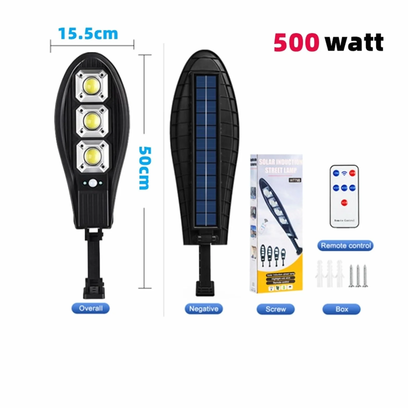 Réverbères Solaires Extérieur 8000W 3Modes Étanche Télécommande Haute Luminosité