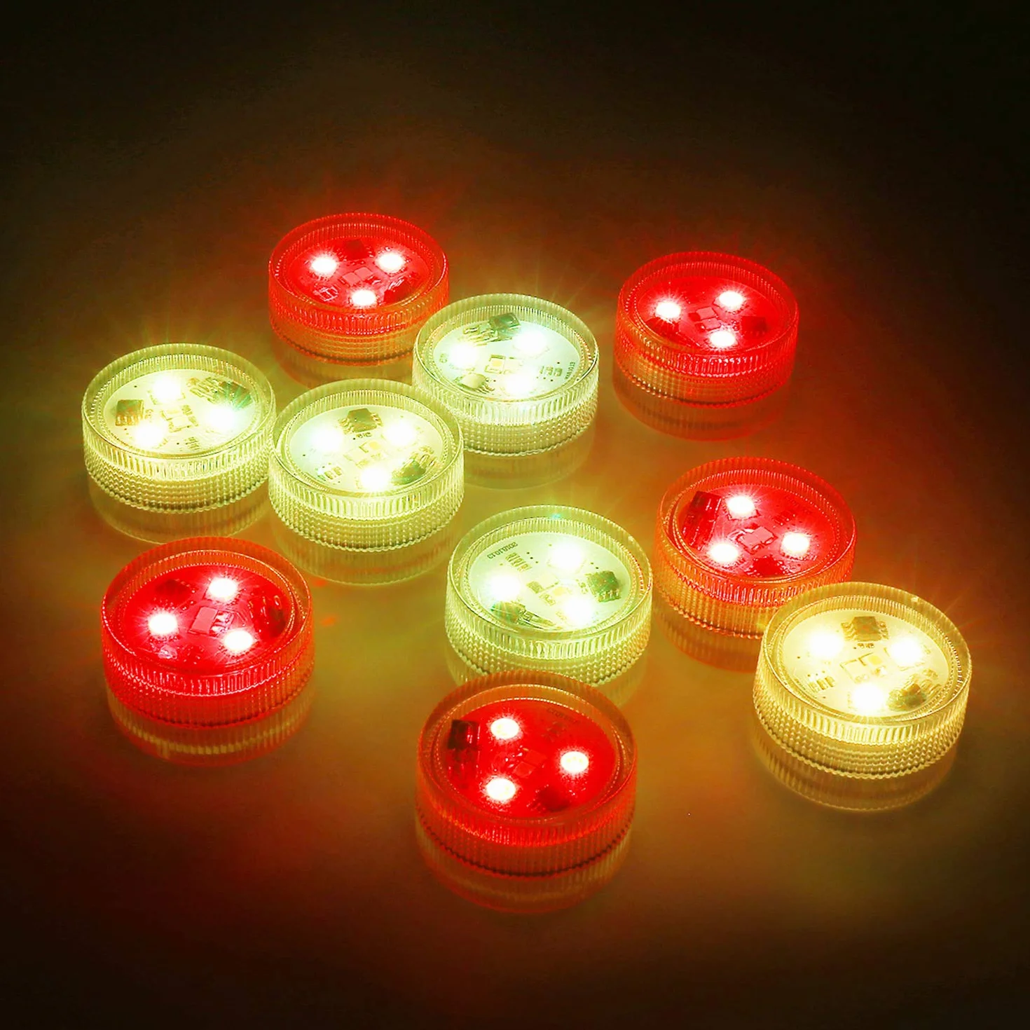 ALED LIGHT Mini Lumières LED Submersible RGB Multicolore Étanche avec 2 Télécommandes pour Piscine Étang Aquarium