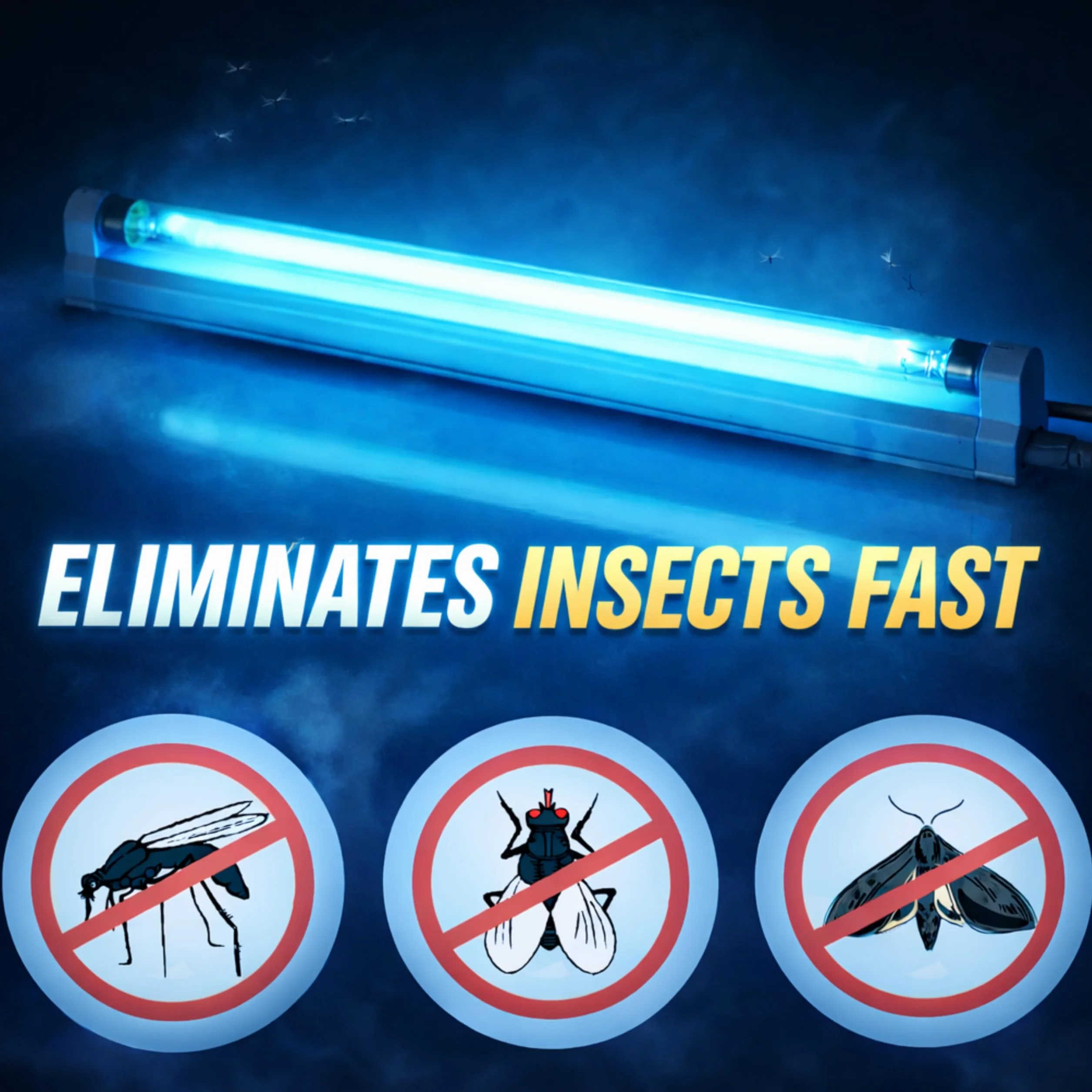 Ampoule Anti Moustique CLAR 6W 21,2 x 1,6cm Destructeur d'Insecte Pack 5