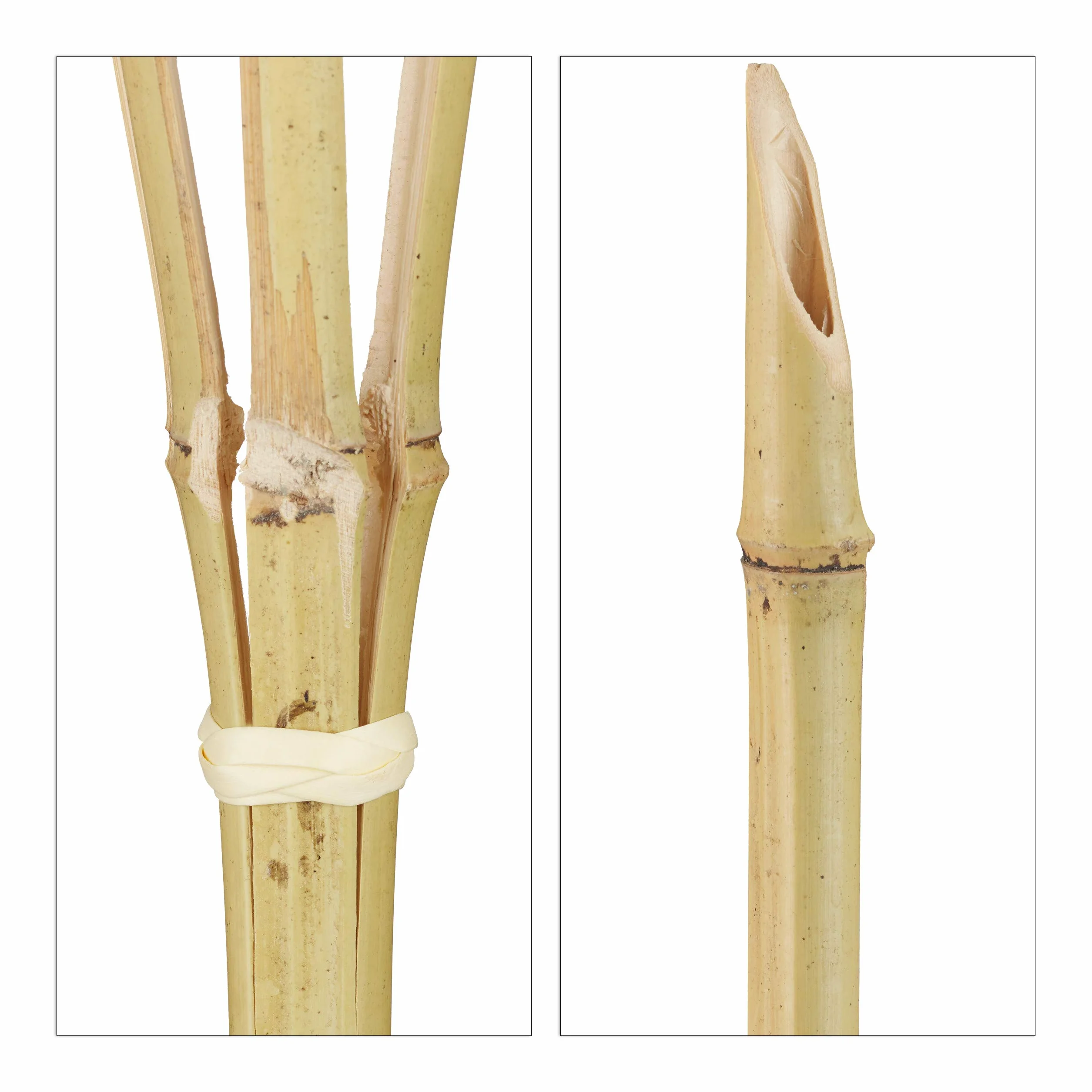 Relaxdays Lot de 40 Torches de Jardin en Bambou avec Mèche, Hauteur 90 cm, Nature