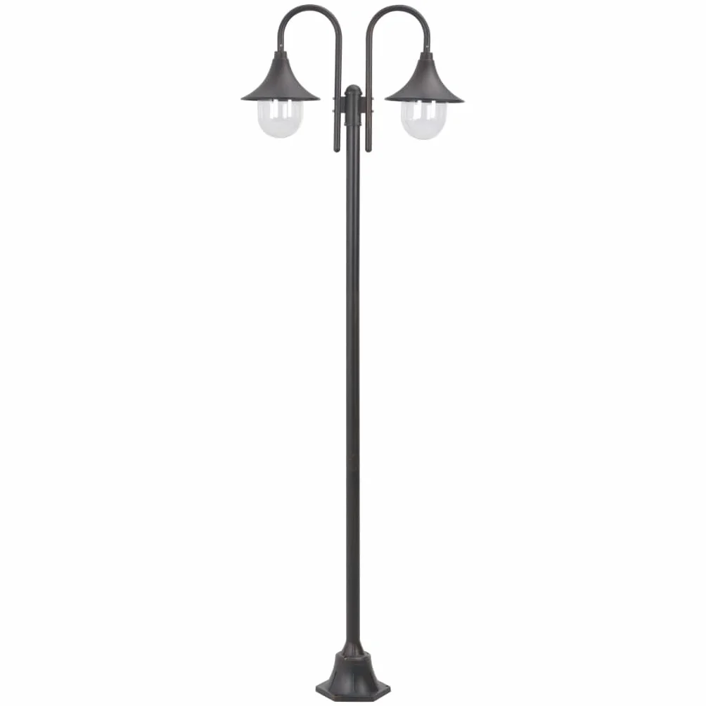 Lampadaire de Jardin E27 220 cm Aluminium Bronze Terrasse