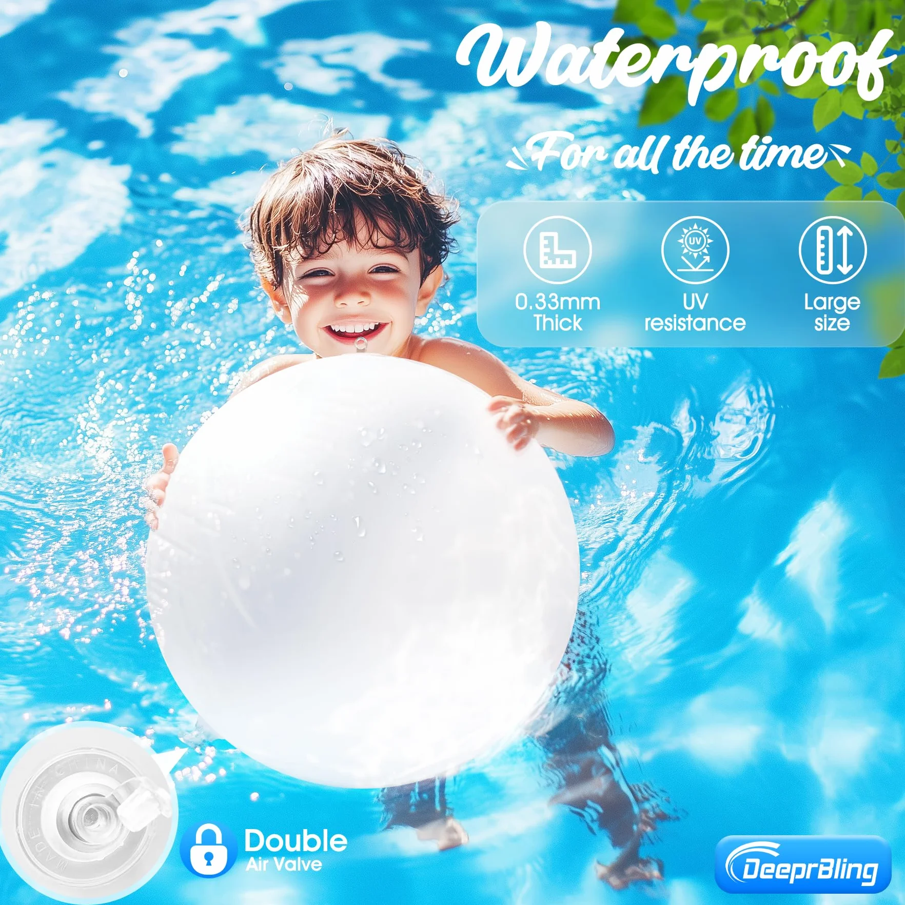 Lampe Flottante Piscine Solaire 35cm Gonflable Boule Lumineuse LED Flamme IP68 2 Pièces