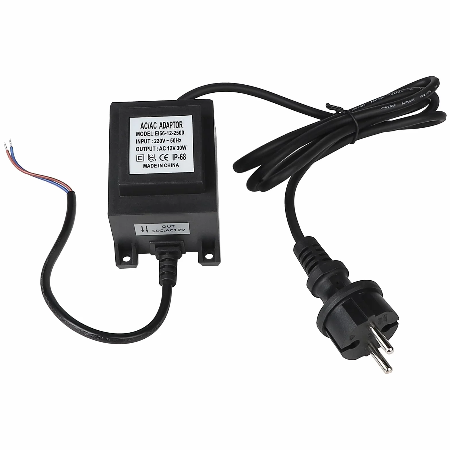Transformateur LED 12 V 30 W IP68 extérieur étanche