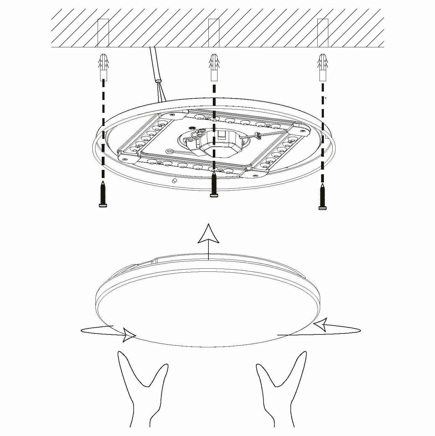 Eglo Plafonnier LED POGLIOLA-S Ø 31 cm Applique Murale Effet Cristal Salon Chambre