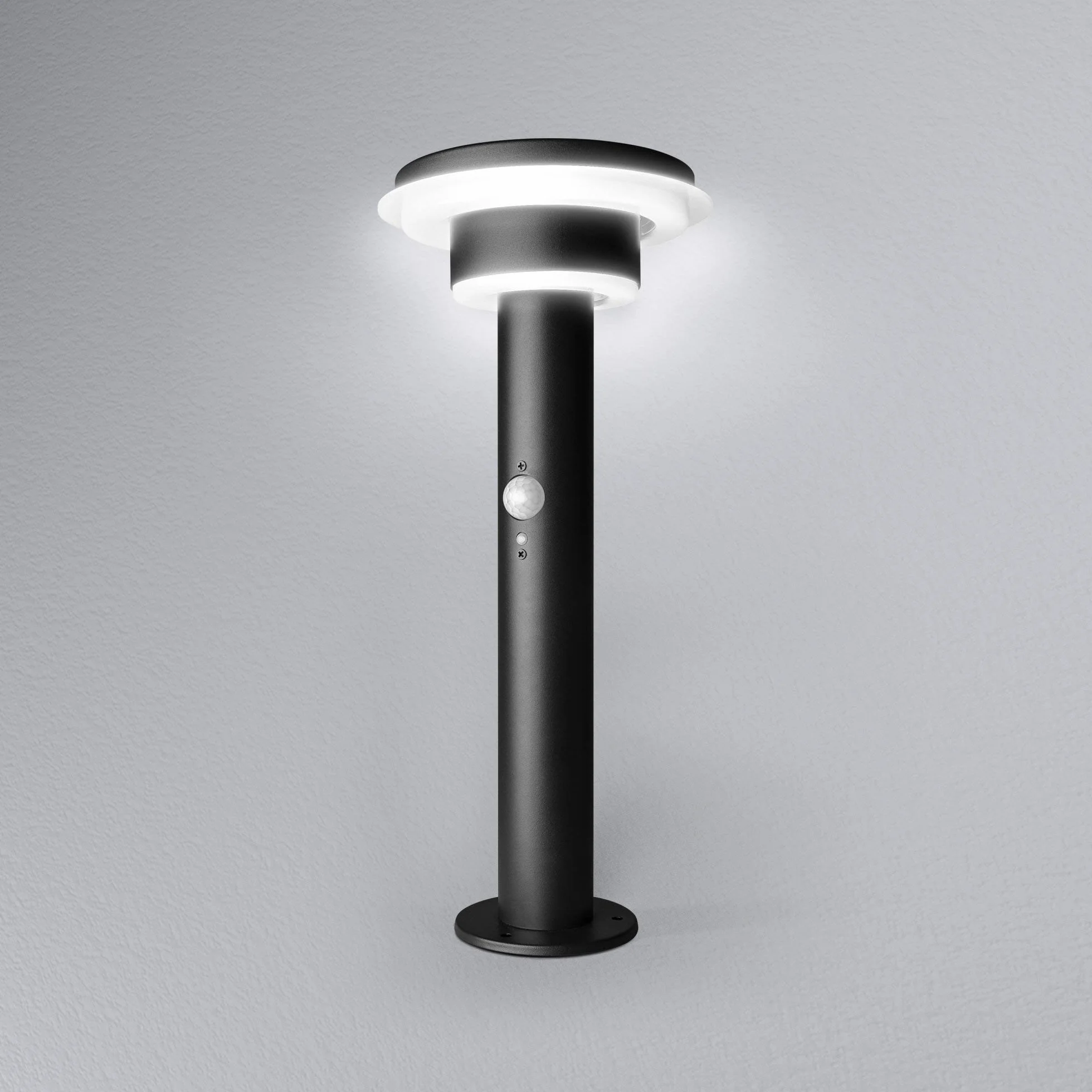 LEDVANCE Lampadaire solaire Endura Style, acier inoxydable, 6 W, noir