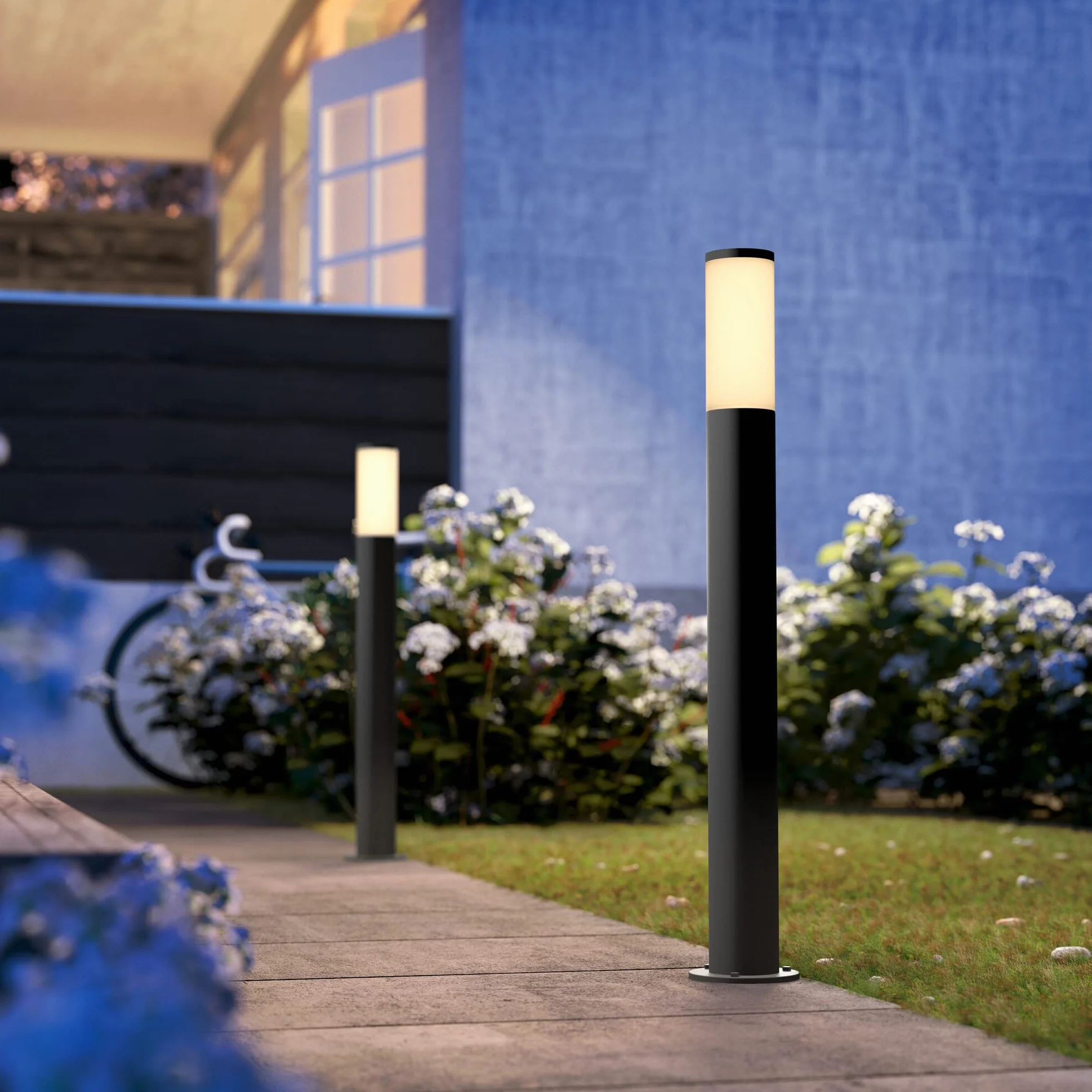 Lampadaire d'extérieur PHILIPS UTRECHT Anthracite 20W Résistant aux intempéries