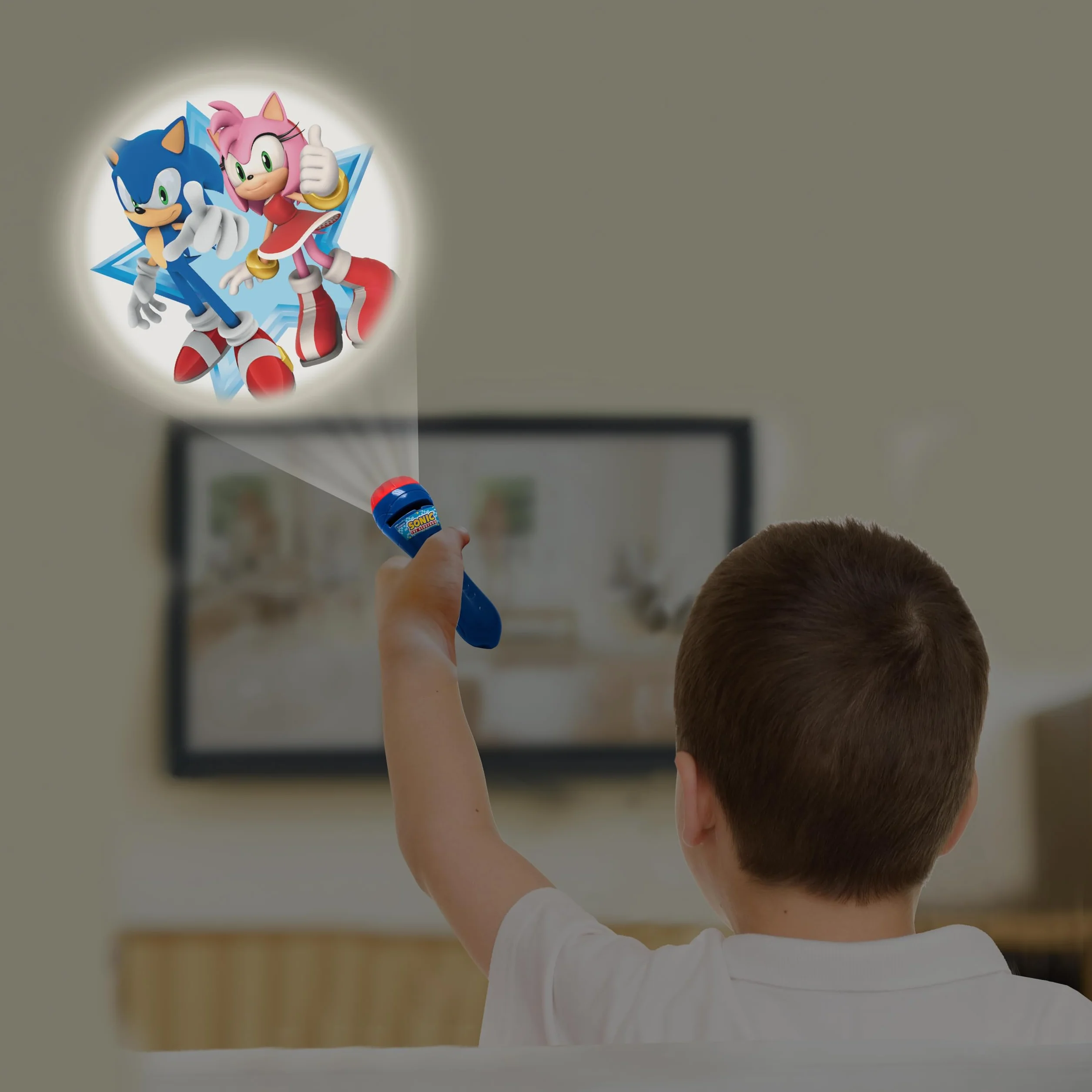 Lexibook Sega Sonic The Hedgehog Projecteur d'histoires Lampe Torche 24 Images 3 disques Rouge Bleu LTC050SNLXB