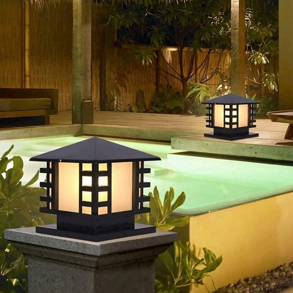 Lampadaire extérieur IP65 colonne aluminium étanche jardin