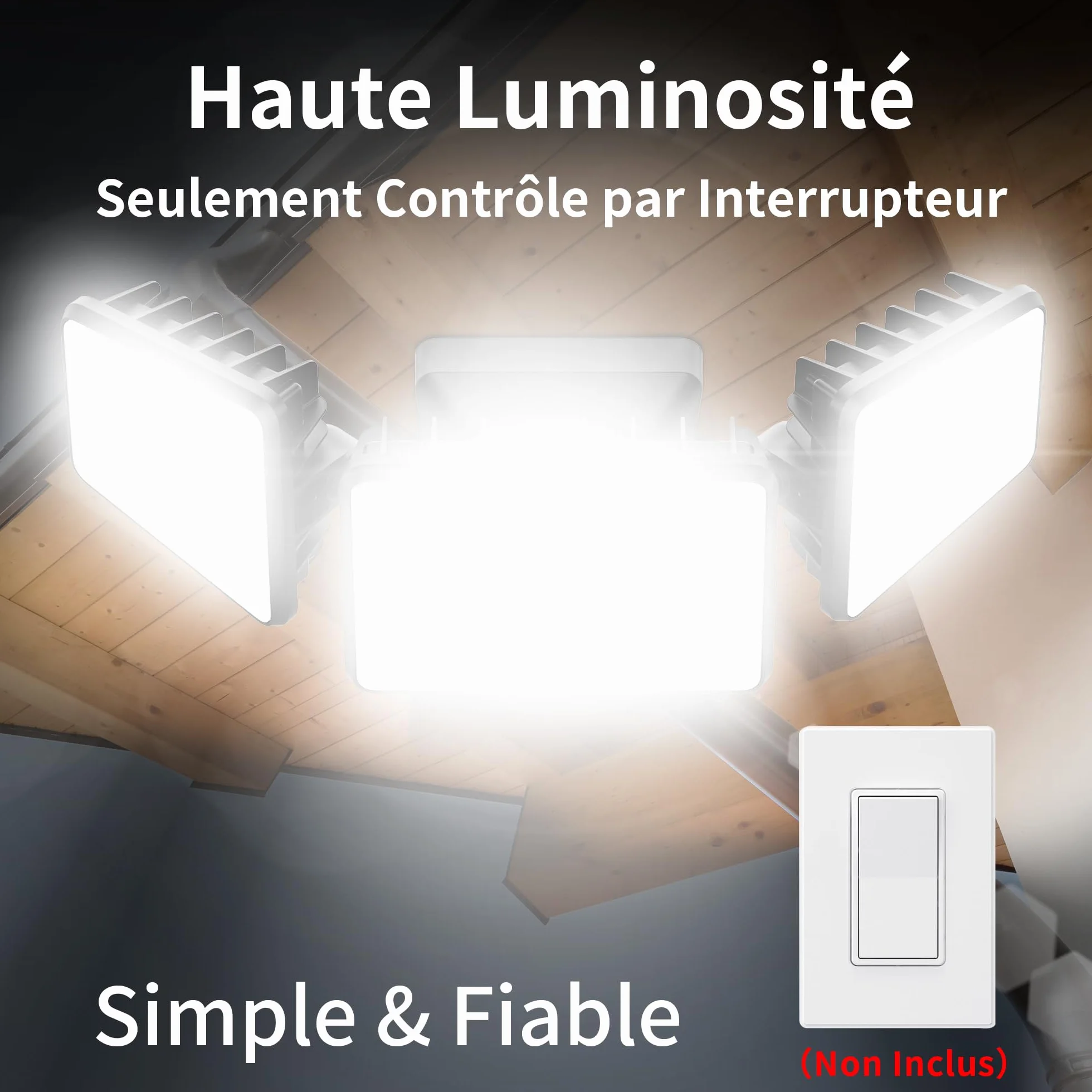 Projecteur LED d'extérieur 120 W 12000 lm IP66 étanche 4500 K