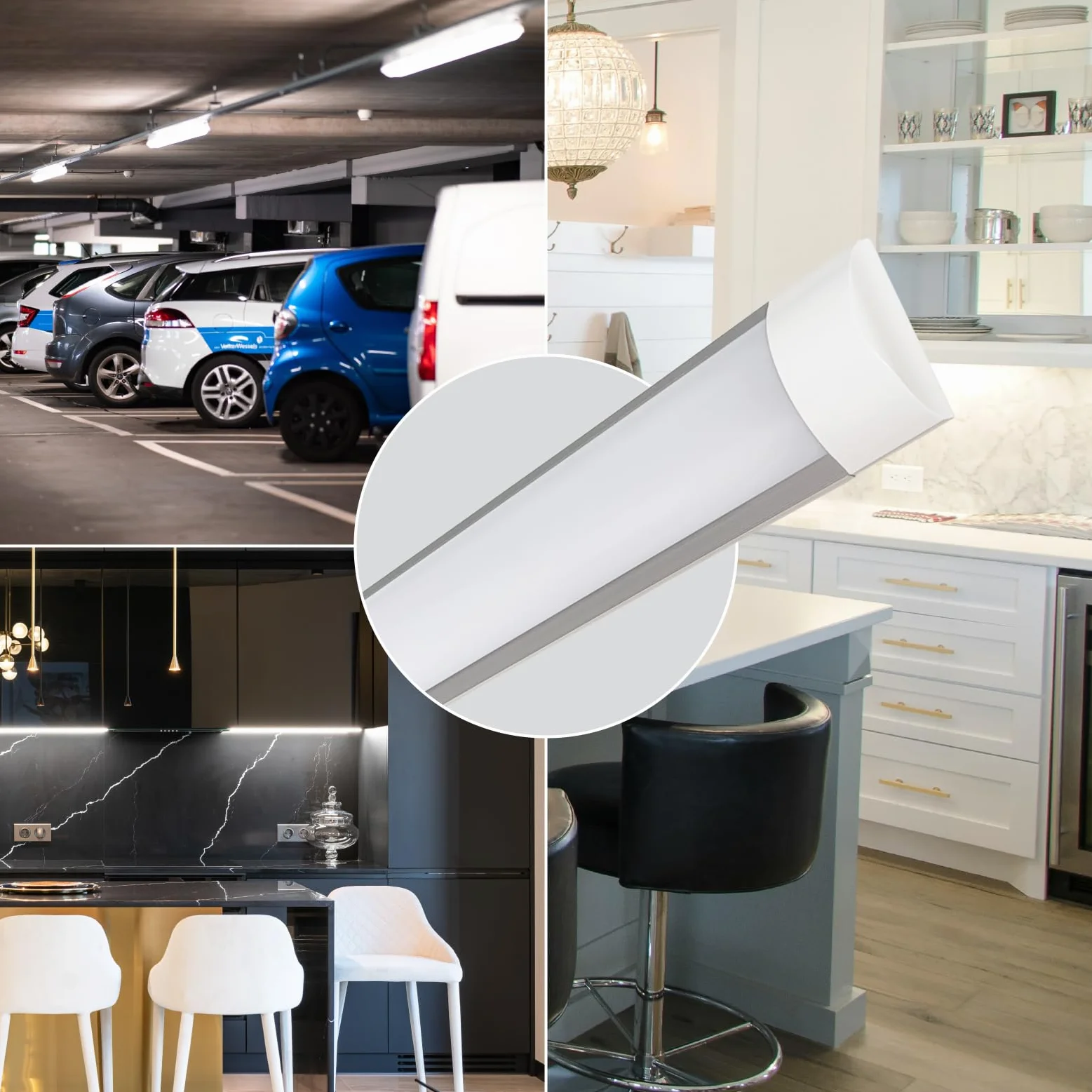 LED ATOMANT Lot de 2 Réglette LED 120cm 40W CCT 4000 Lumens