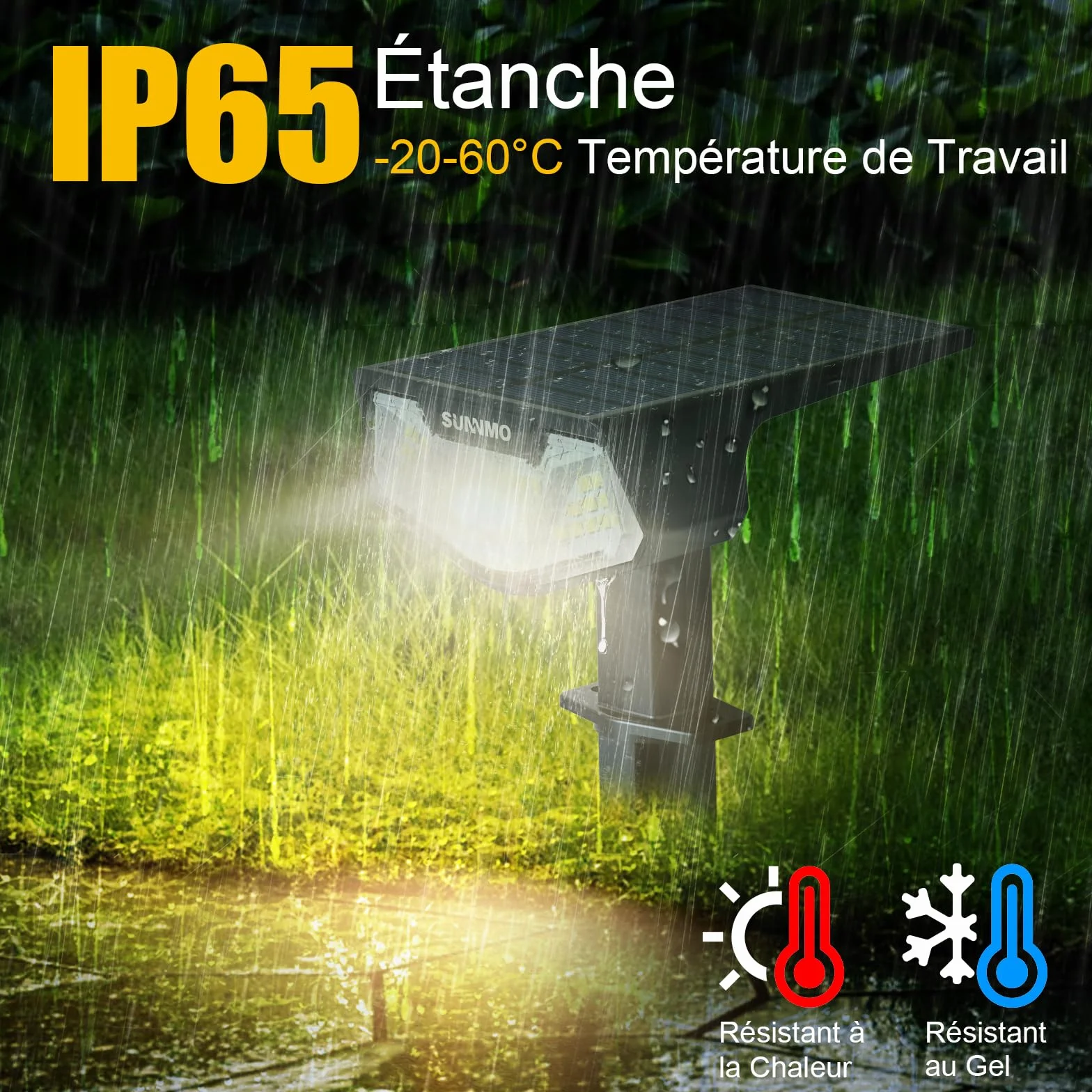 Lampe Solaire Exterieur Lot de 4 IP65 Jardin Allée Chemin Blanc Chaud