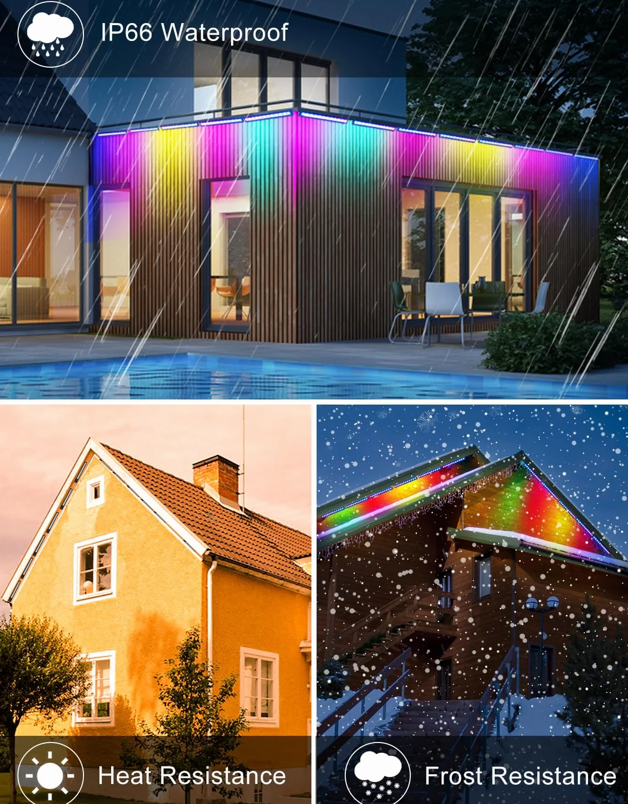 Projecteur LED RGB Barre 42W IP66 avec Télécommande RF 360° Dimmable
