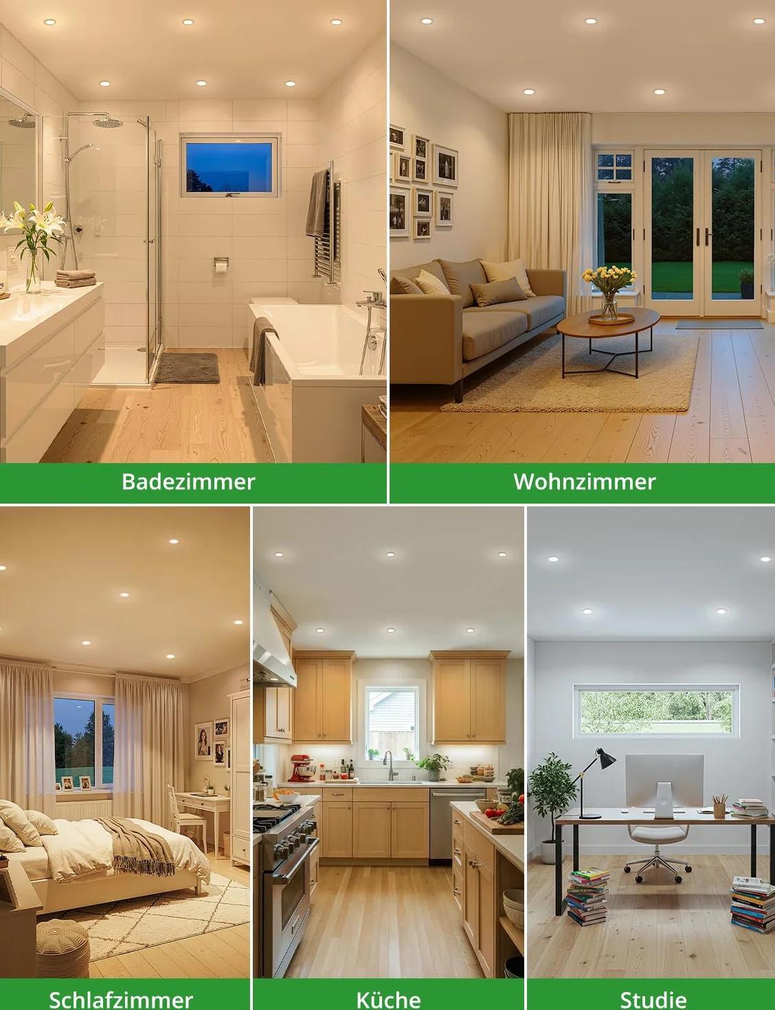 HOMEOW Lot de 20 Spots LED Encastrables Extra Plats 5W 68-80mm IP44 Blanc Chaud 2700K Blanc Neutre 4000K Blanc Froid 6000K