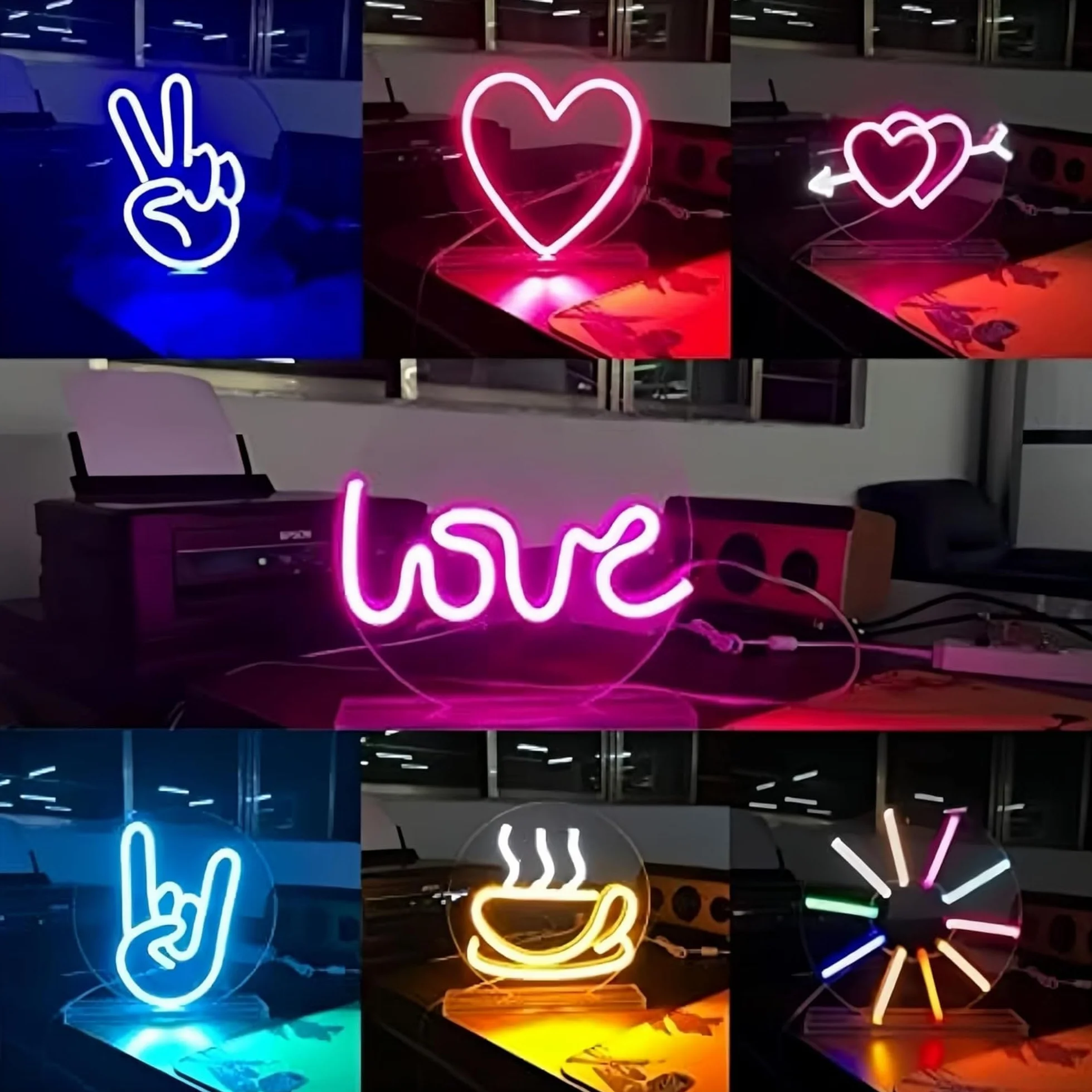 Mioke El Fil 10x 1m Néon Lumière Strobing Flexible électroluminescence Câble Guirlande avec 3 modes pour Party Décoration DIY
