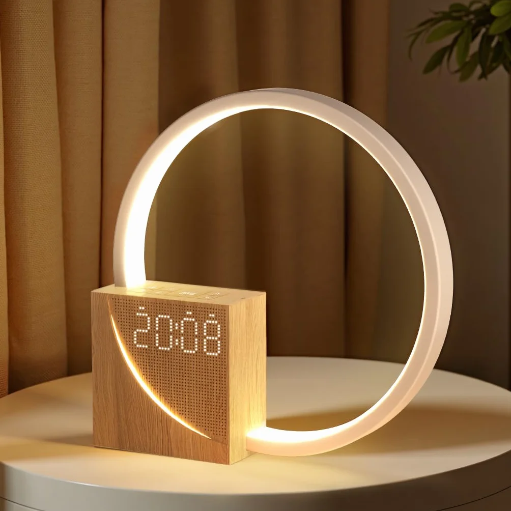 blonbar Lampe De Chevet USB Réveil Lumière Touch Control 10W Veilleuse 3 Niveaux Luminosité
