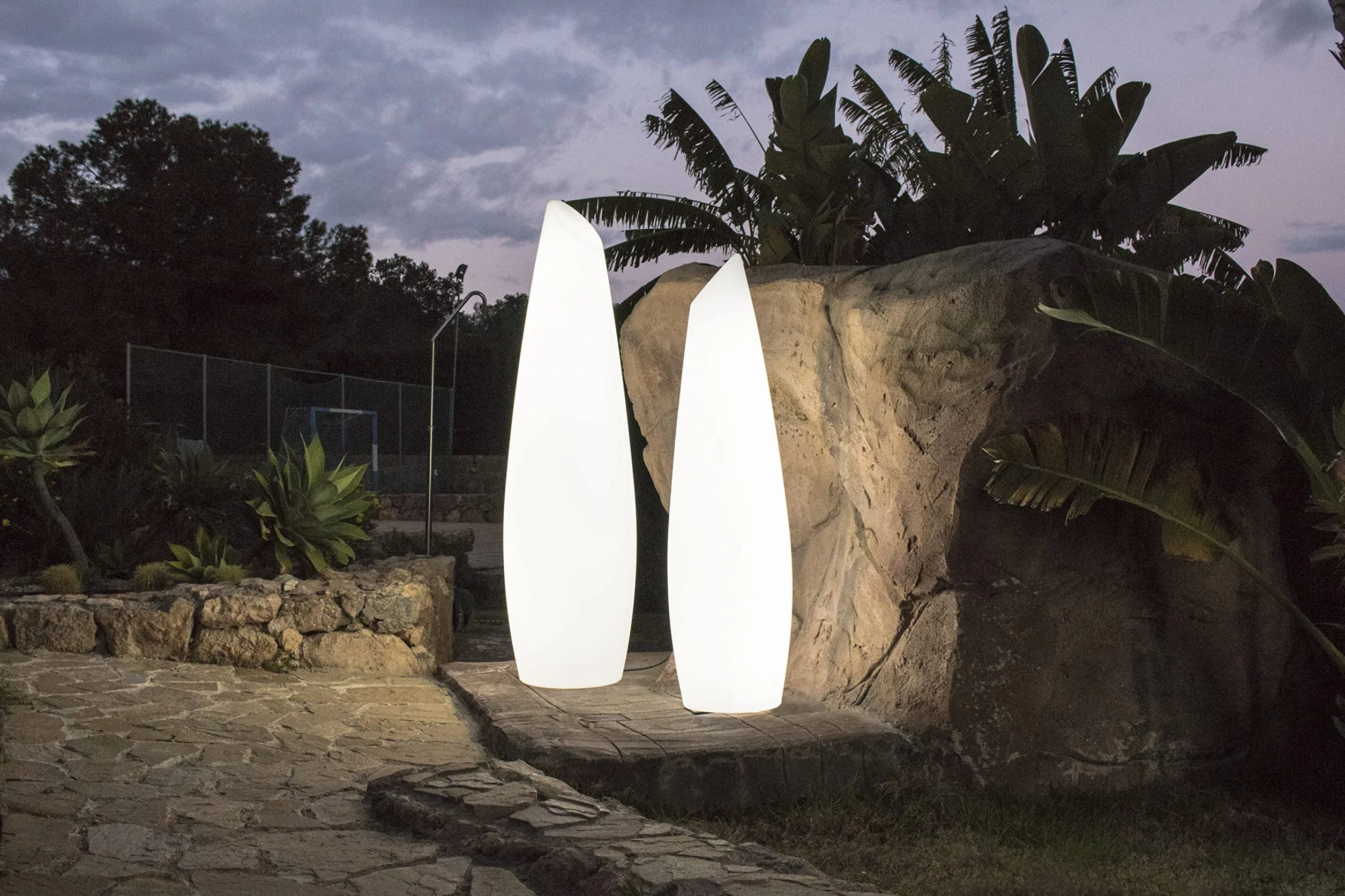 Lampe sur pied Fredo 140 cm extérieur intérieur lumière blanche chaude 3000 K terrasse