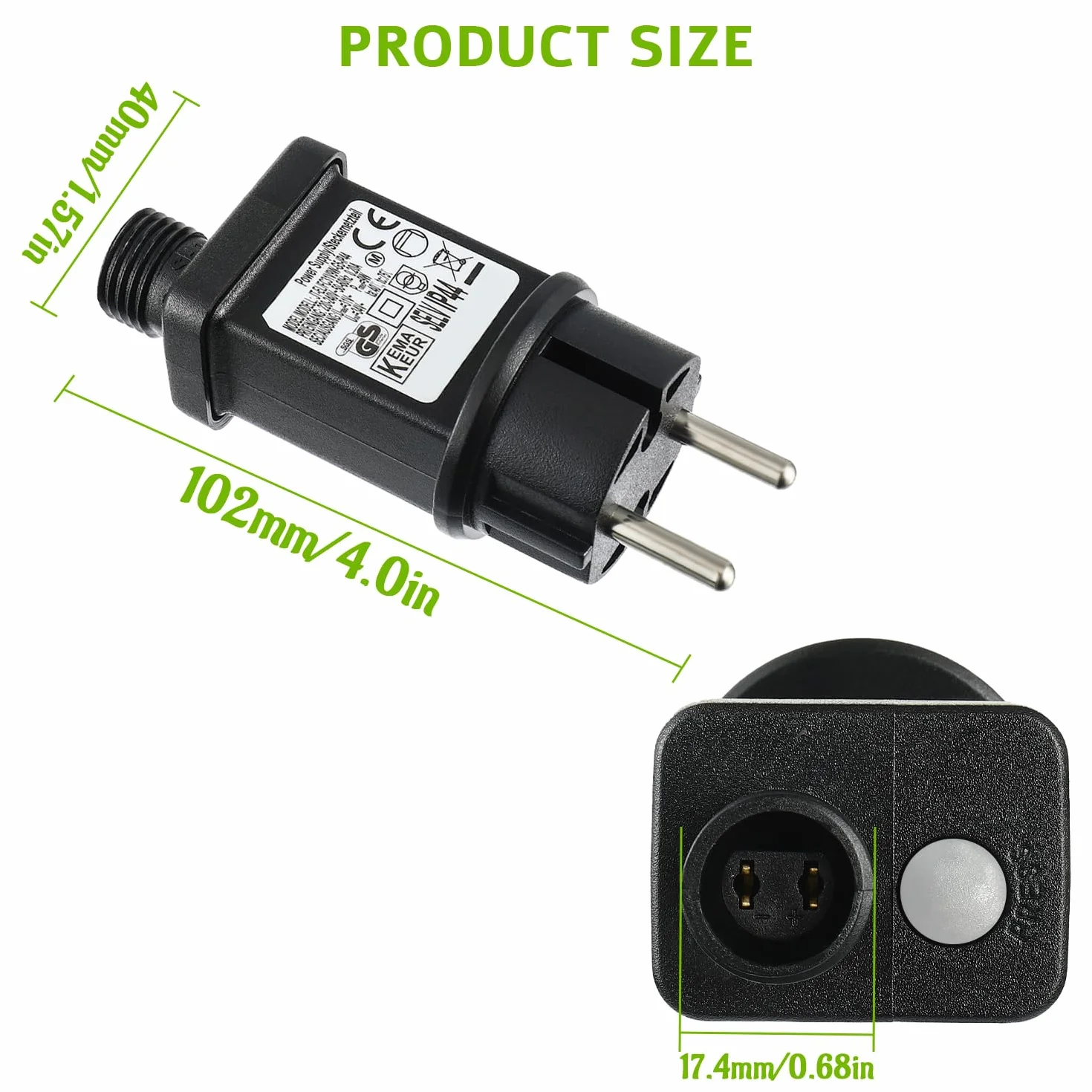LED Transformateur 31V 9W IP44 avec Minuterie 8 Modes pour Lumières de Décoration