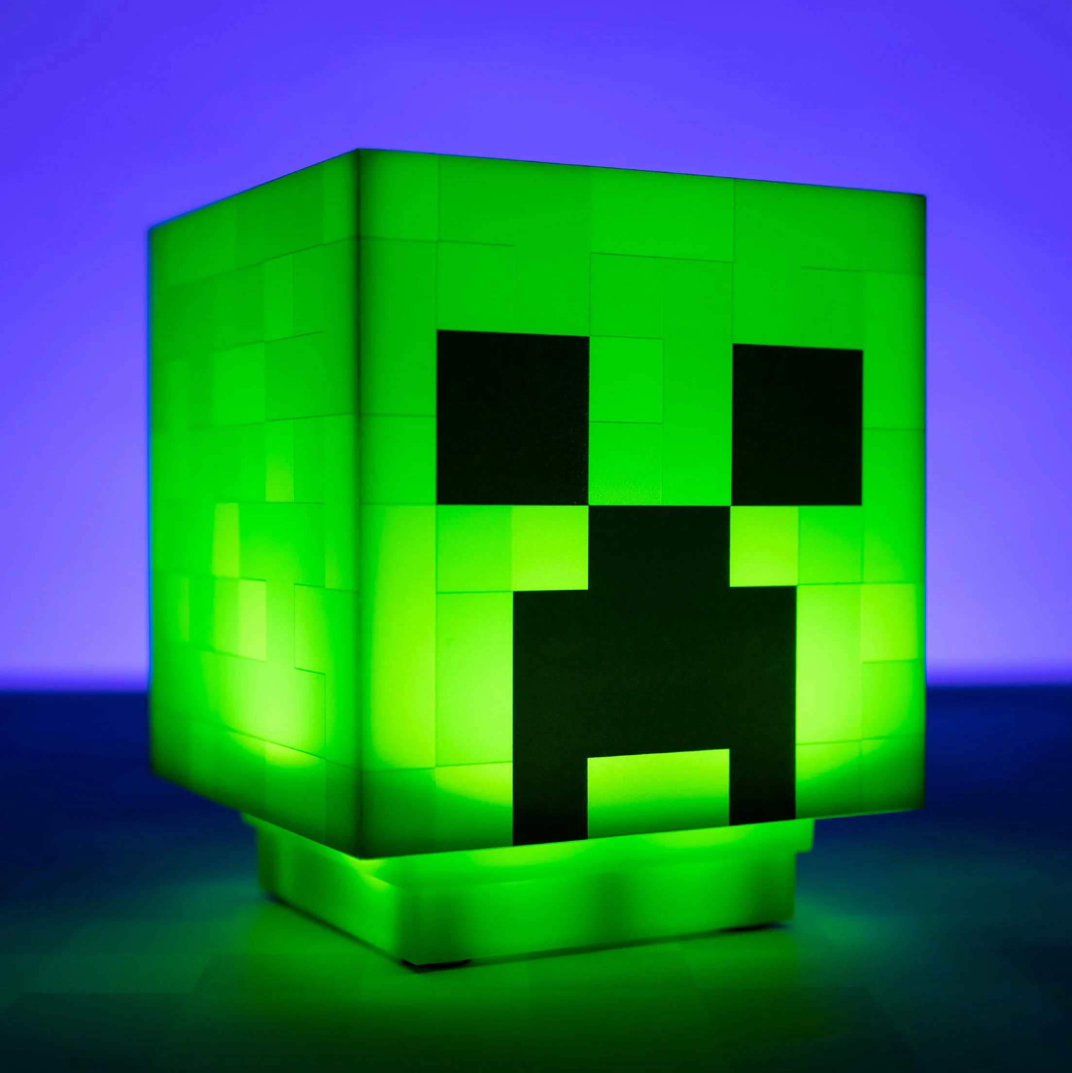 Lampe de Bureau Minecraft Creeper avec Sons Officiels - Lampe de Nuit Portable pour Chambre Gamer