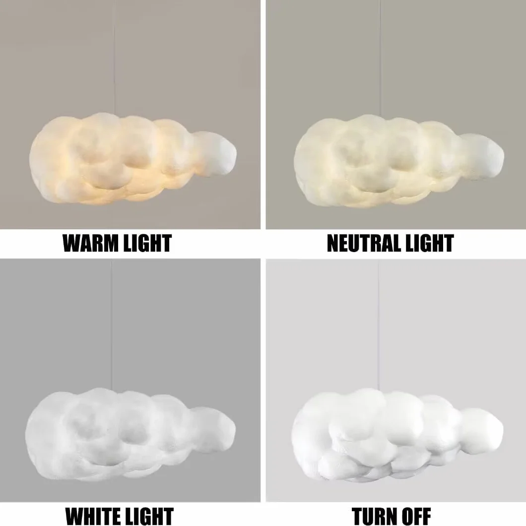 Creative Coton Flottant Plafonnier Décoratif Simulation Nuage Pendentif Lumière