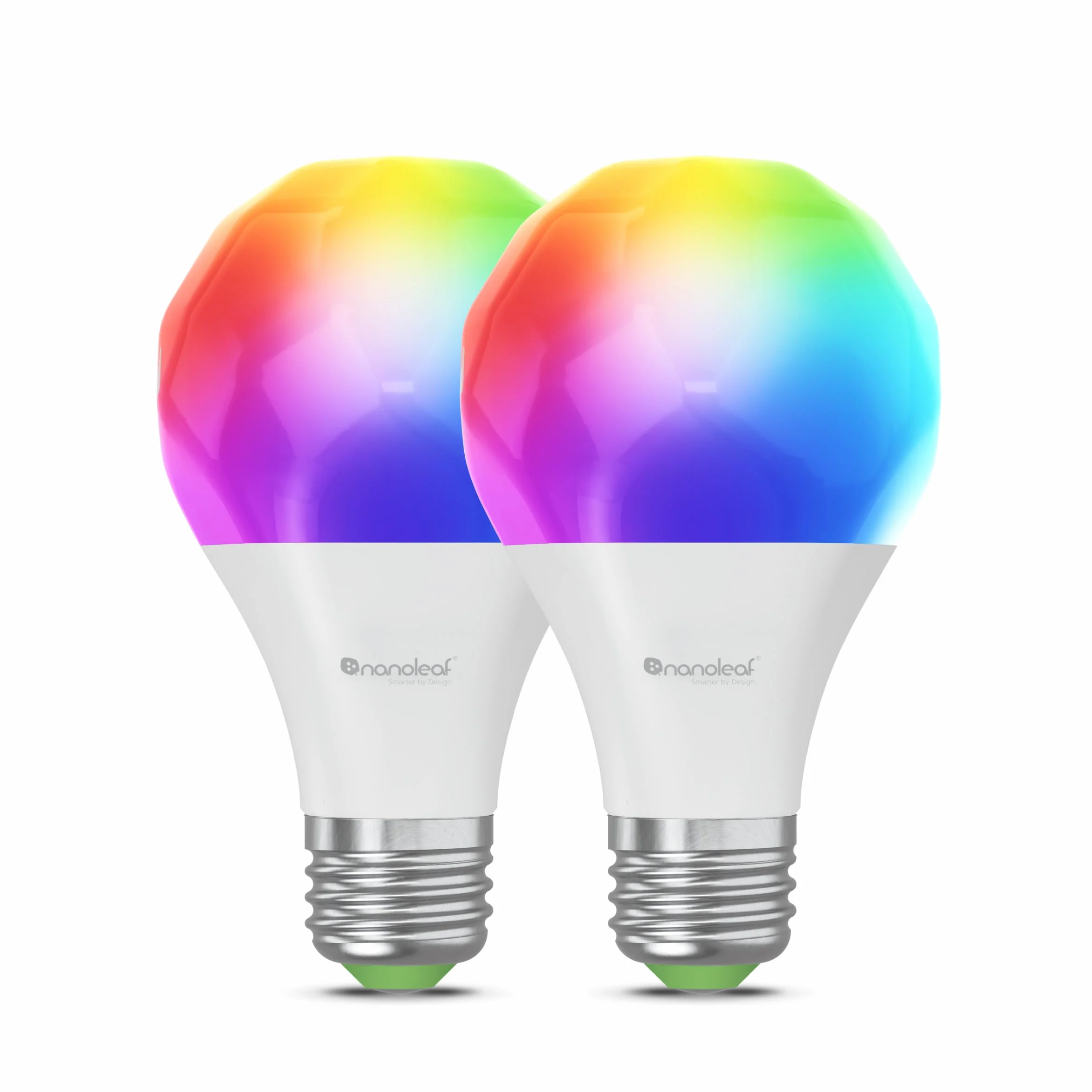 Nanoleaf Matter Essentials Pack de 2 Ampoules LED E27 Connectées RGBW, Lampes Intelligentes Compatibles Alexa Apple Google