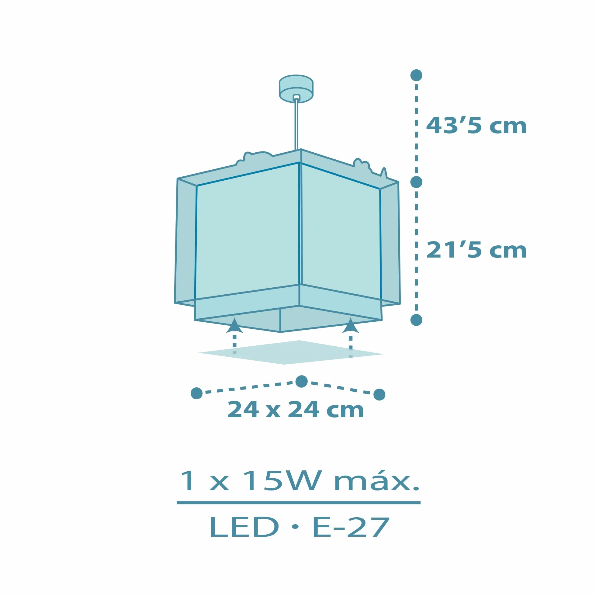 Dalber Lampe Suspension Enfants Dinos Dinosaures E27