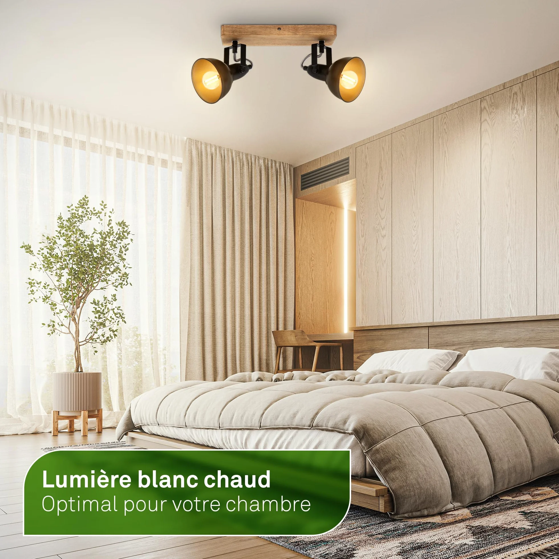 BRILONER Lot de 2 lampes à LED E14 4W 840 lm blanc chaud éclairage intérieur
