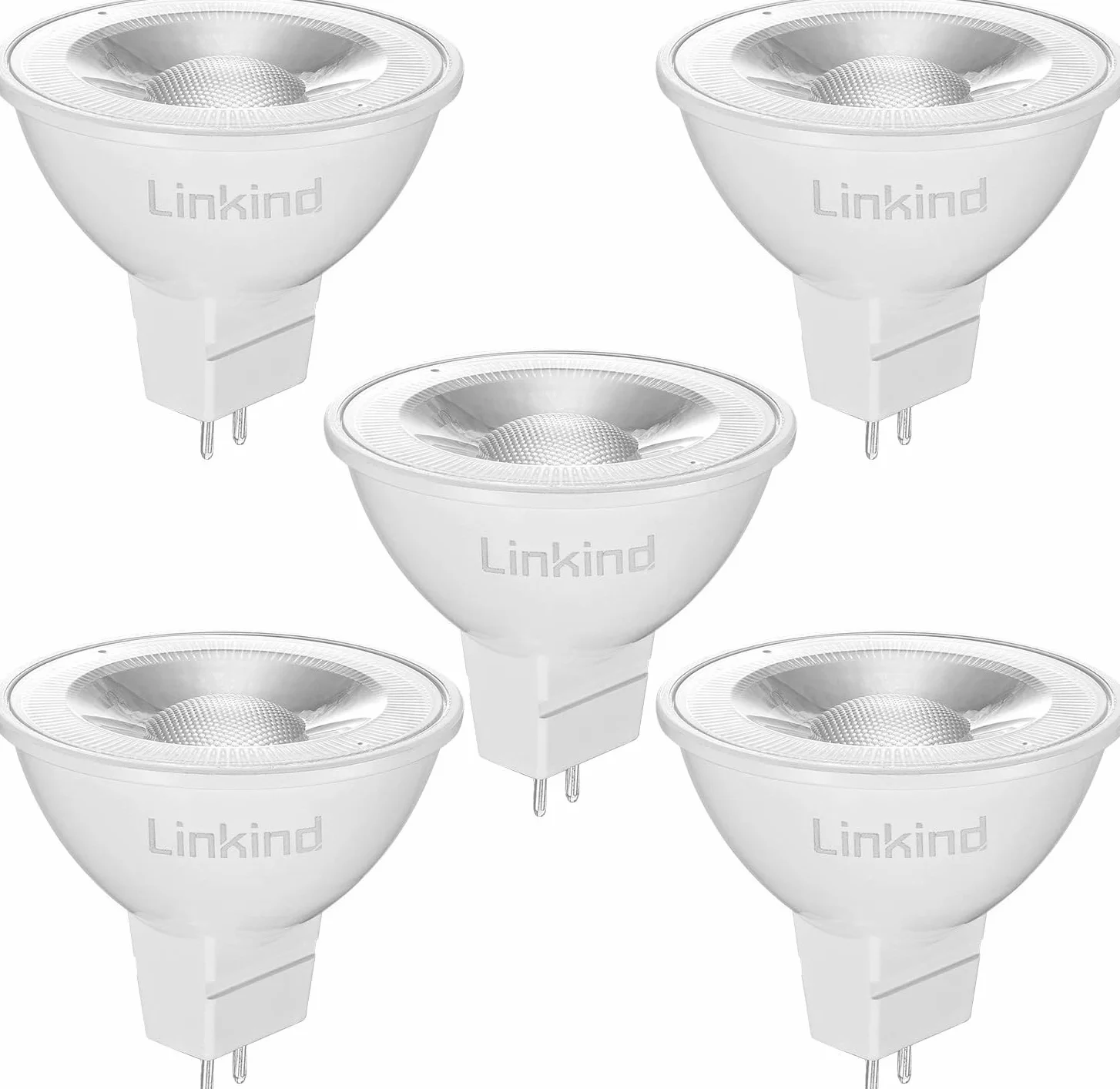 Linkind Ampoules LED GU5.3 MR16 12V 5W Blanc Chaud 2700K 520LM Lot de 5