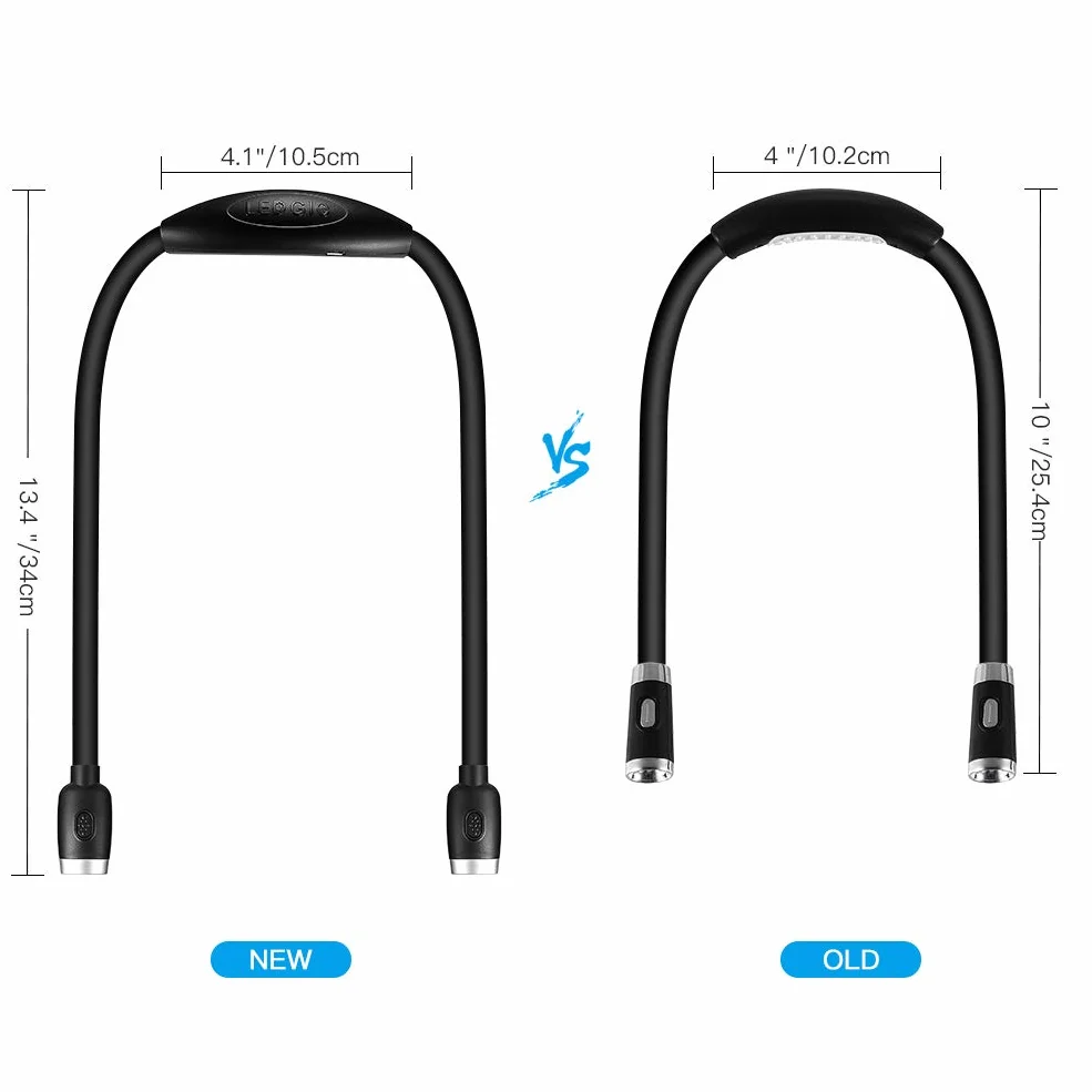 LEDGLE Lampe de Travail LED Rechargeable Autour du Cou 6 Modes