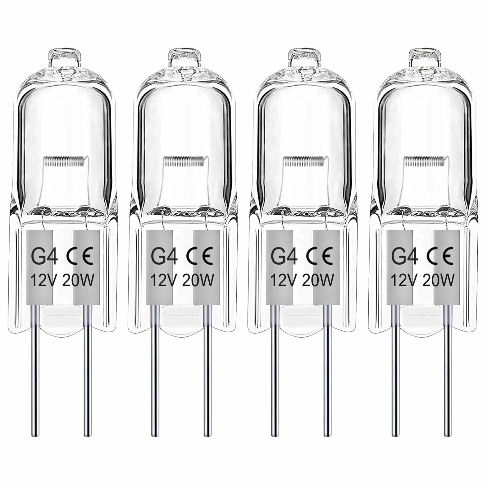 Ampoule Halogène G4 12V 20W Blanc Chaud 2700K Dimmable 300°C pour Four, 4 Pièces
