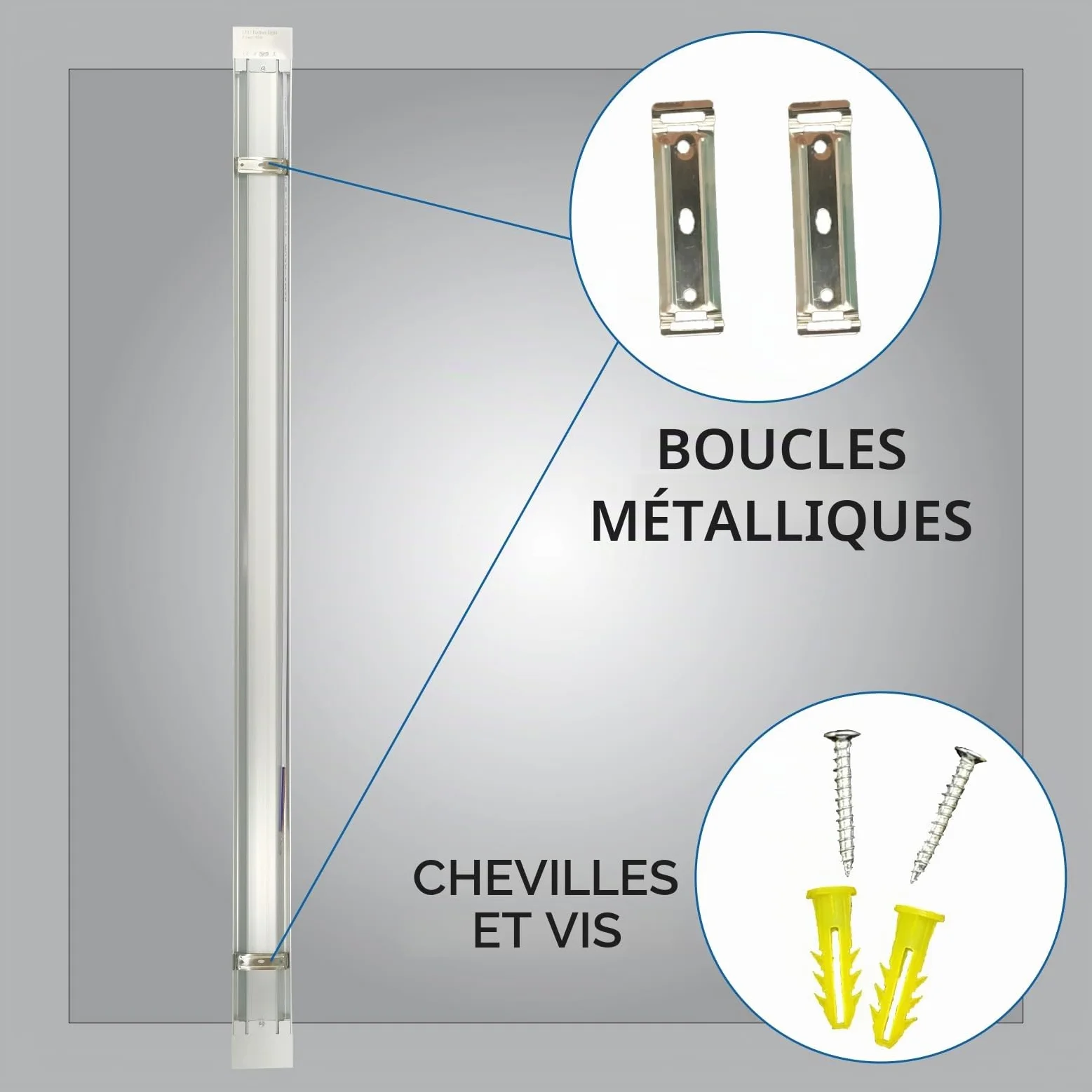 LED ATOMANT Lot de 2 Réglette LED 120cm 40W CCT 4000 Lumens