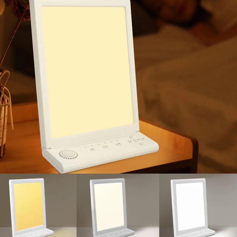 Lampe LED 20000 Lux 3 Températures de Couleur 6 Minuteries Touch Control Réglable Blanc Froid et Chaud