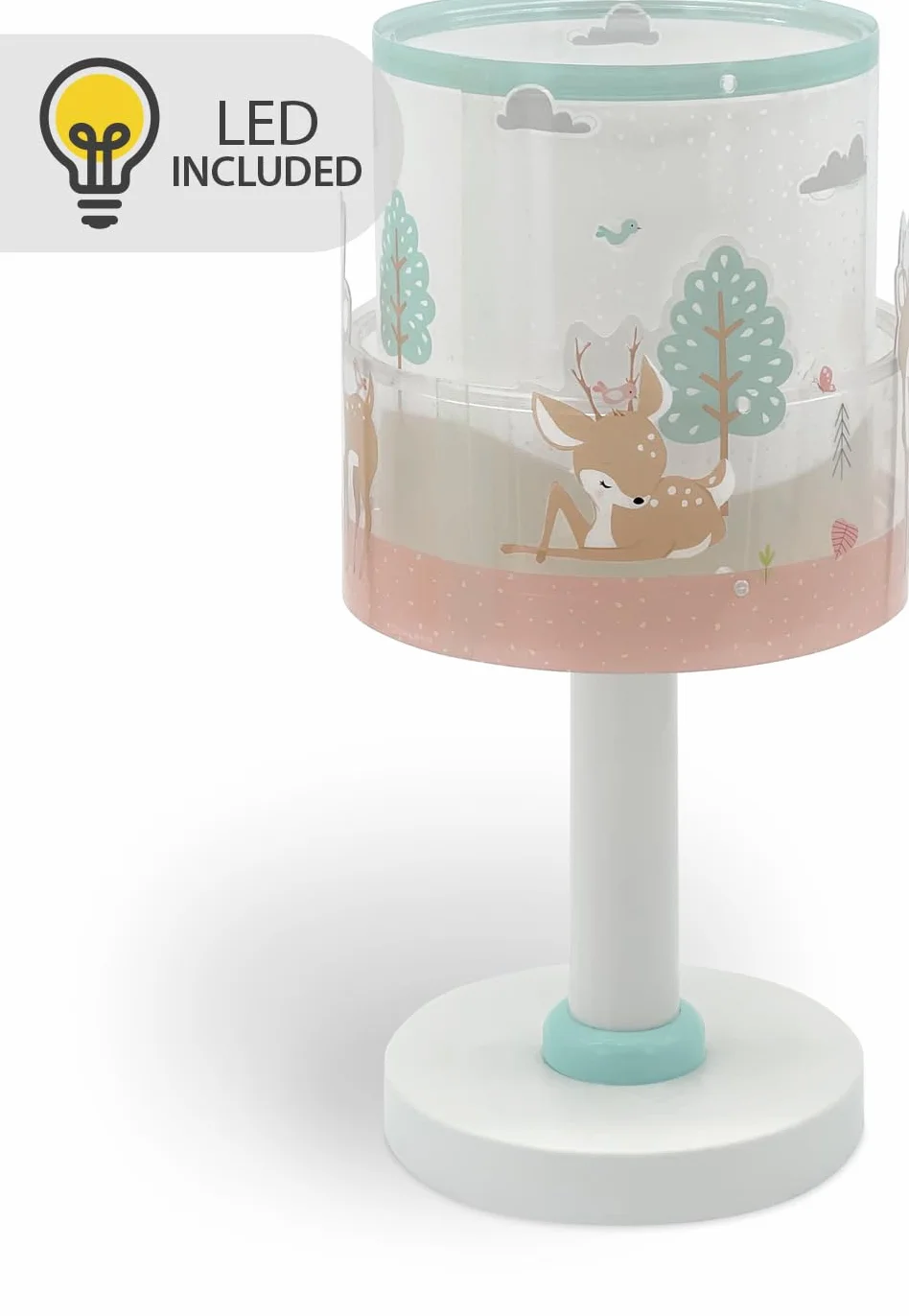 Dalber Lampe de chevet enfant Loving Deer Cerf G4 LED 4 W Ampoule incluse