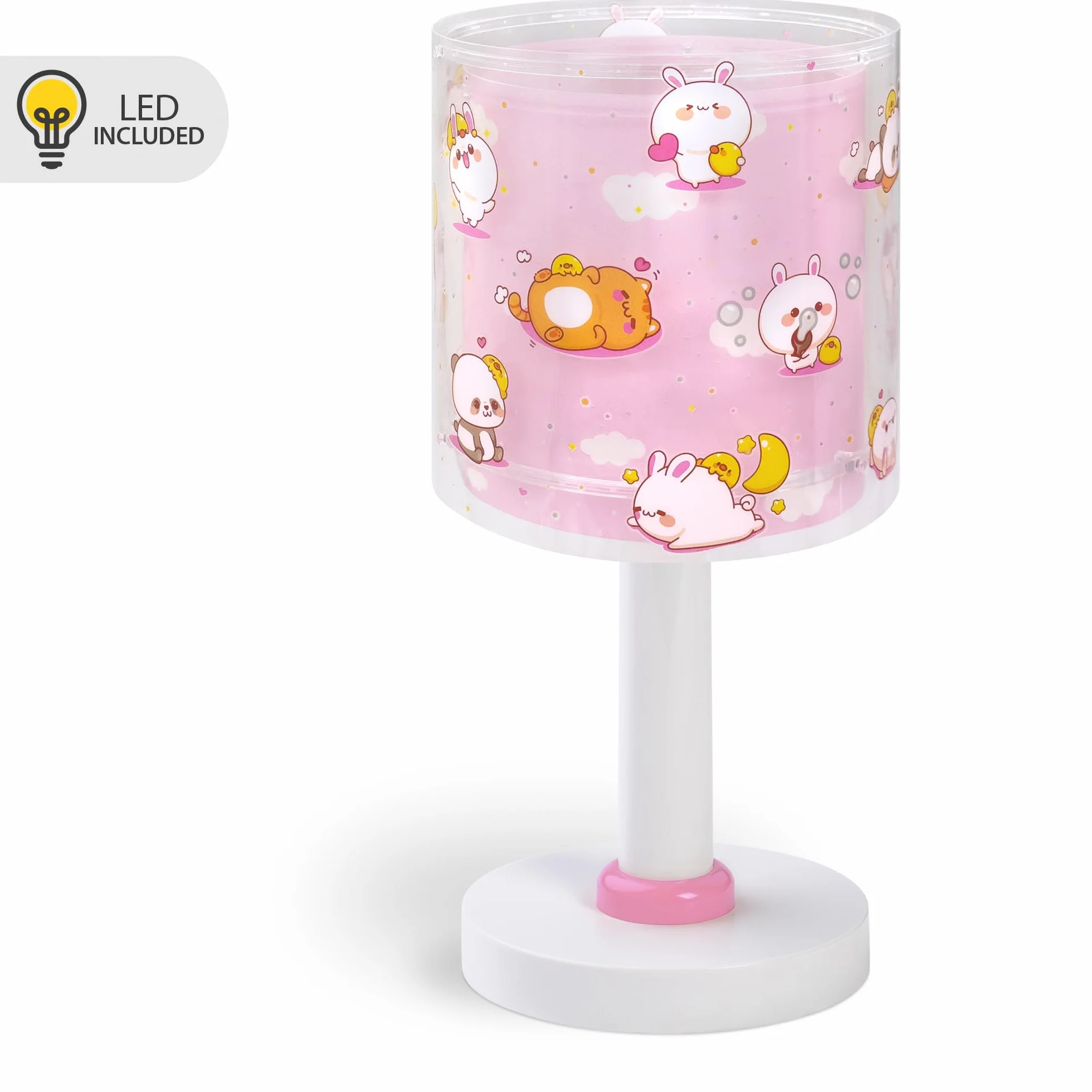 Dalber Lampe de chevet enfant veilleuse Kawaii rose G4 LED 4 W Ampoule incluse