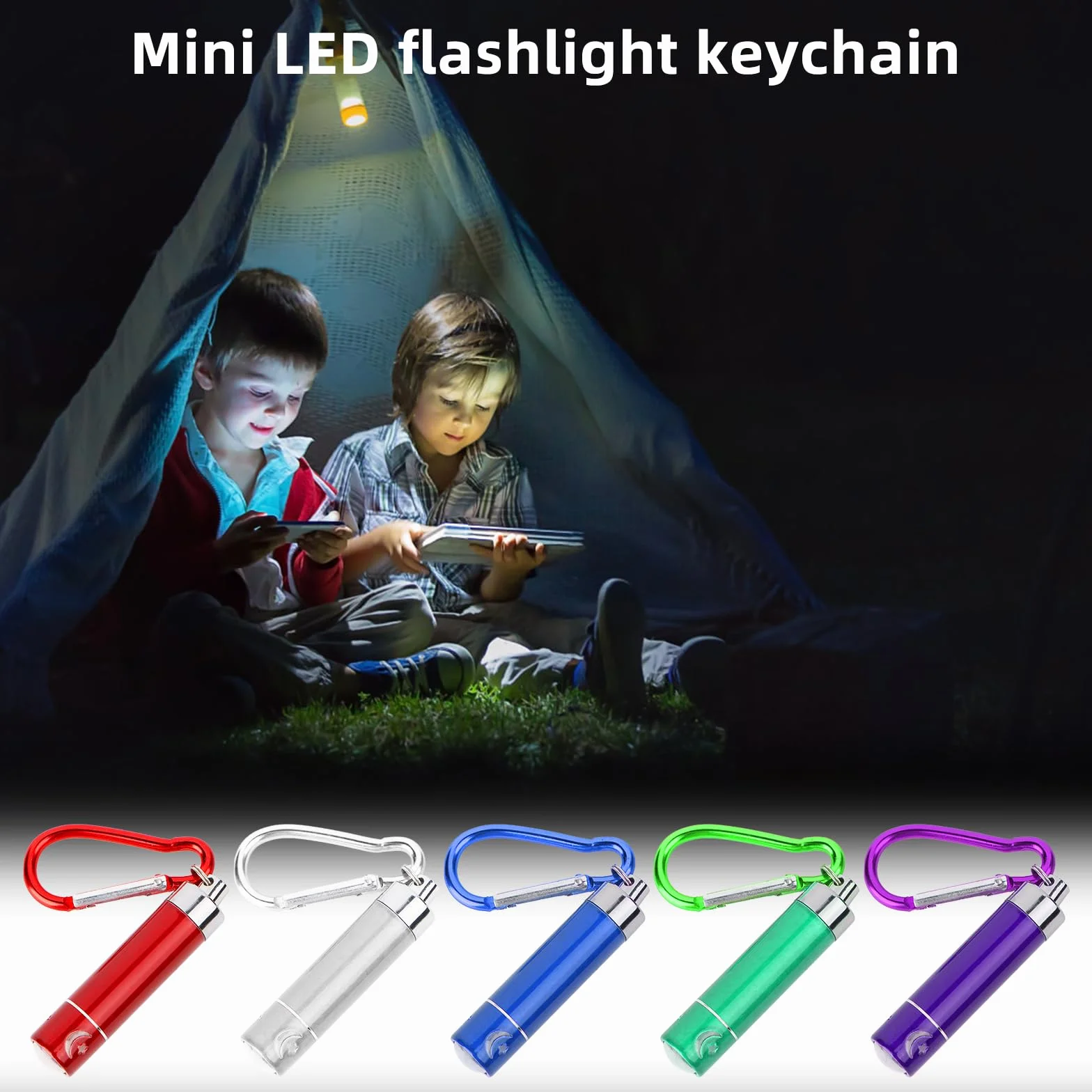 Lot de 14 lampes de poche LED colorées pour enfants - Mini lampe de poche pour camping et plein air