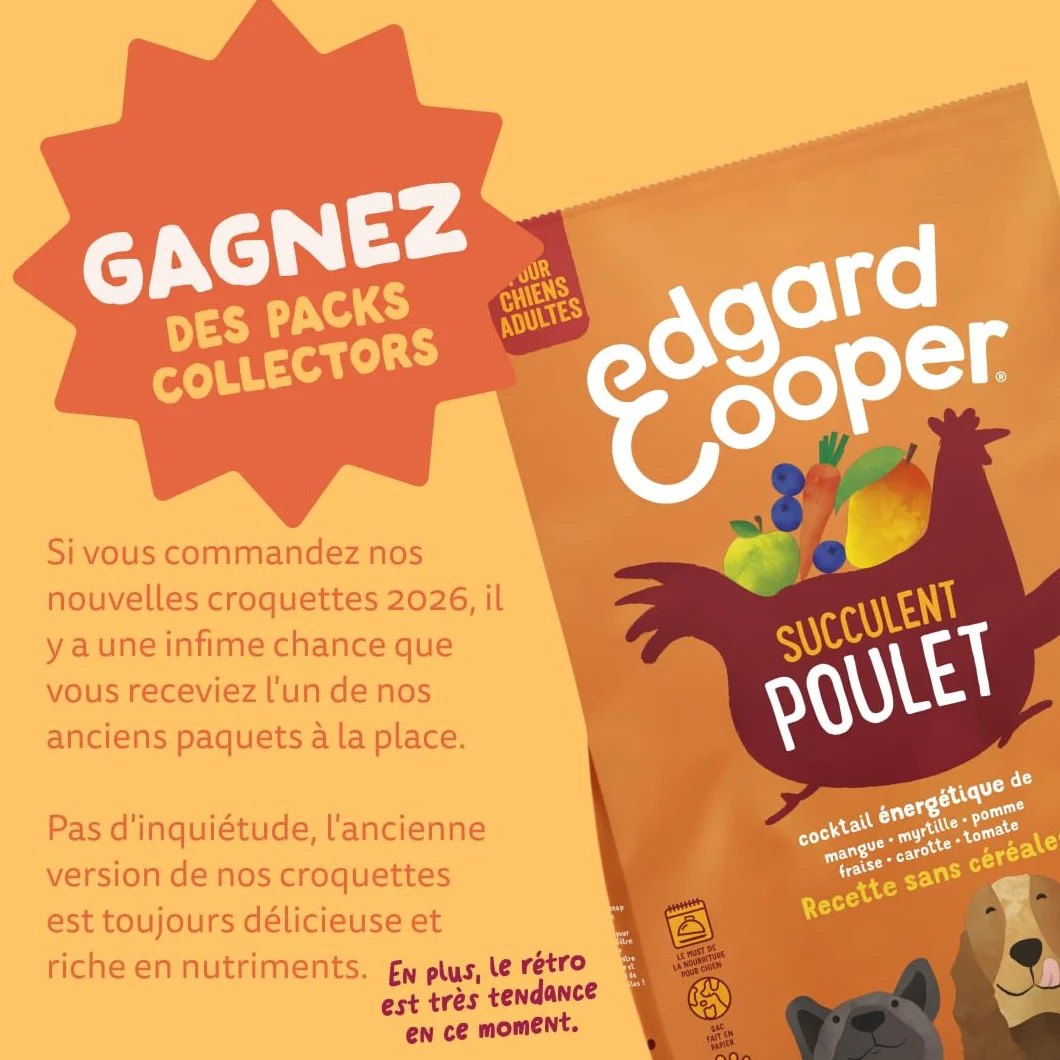 Edgard & Cooper Croquettes Chien Poulet Frais 2.5kg Sans Céréales Hypoallergénique