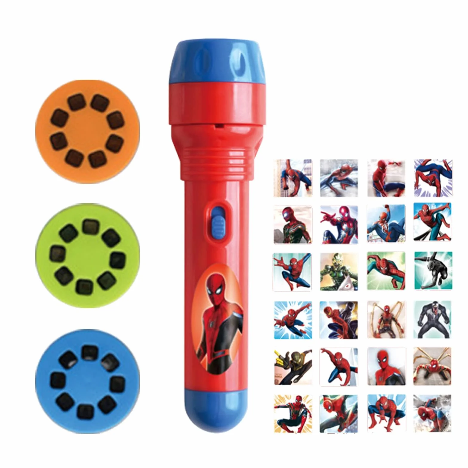 FAMILIO Spiedrman Lampe de poche projecteur enfants 24 motifs dessins animés jouets éducatifs