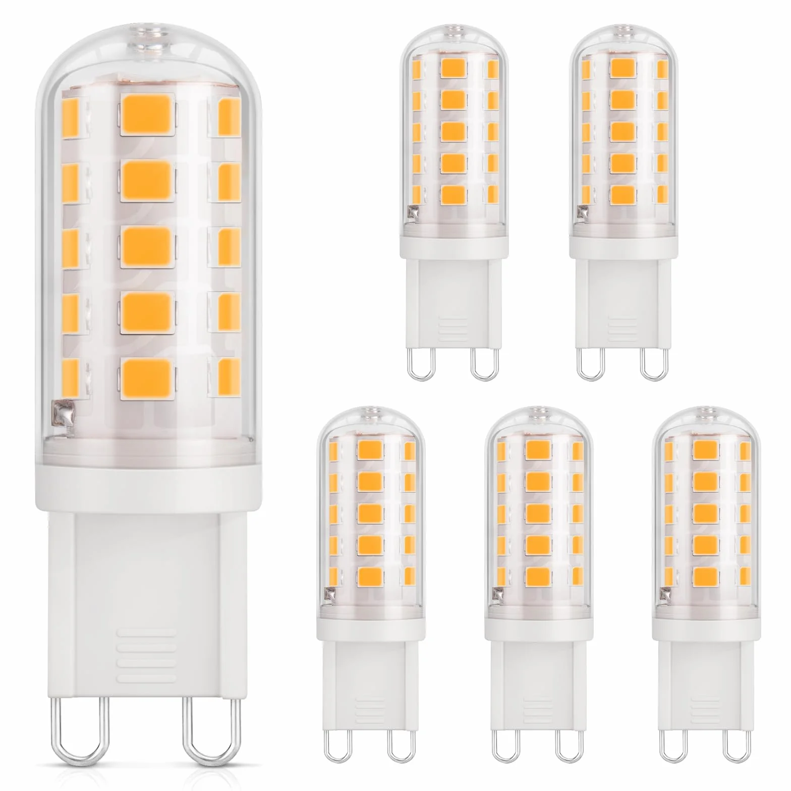 DiCUNO Ampoule LED G9 3W 2700K Blanc Chaud 410lm CRI 85 230V Non-Dimmable 6 Pièces