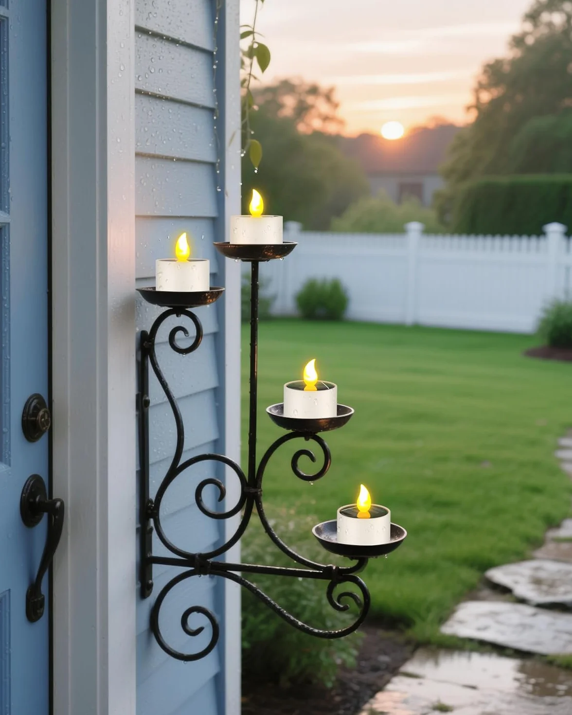 SoulBay Lot de 6 Bougie LED Solaire Exterieur Flamme Vacillante Rechargeable pour Jardin Cimetière Decoration