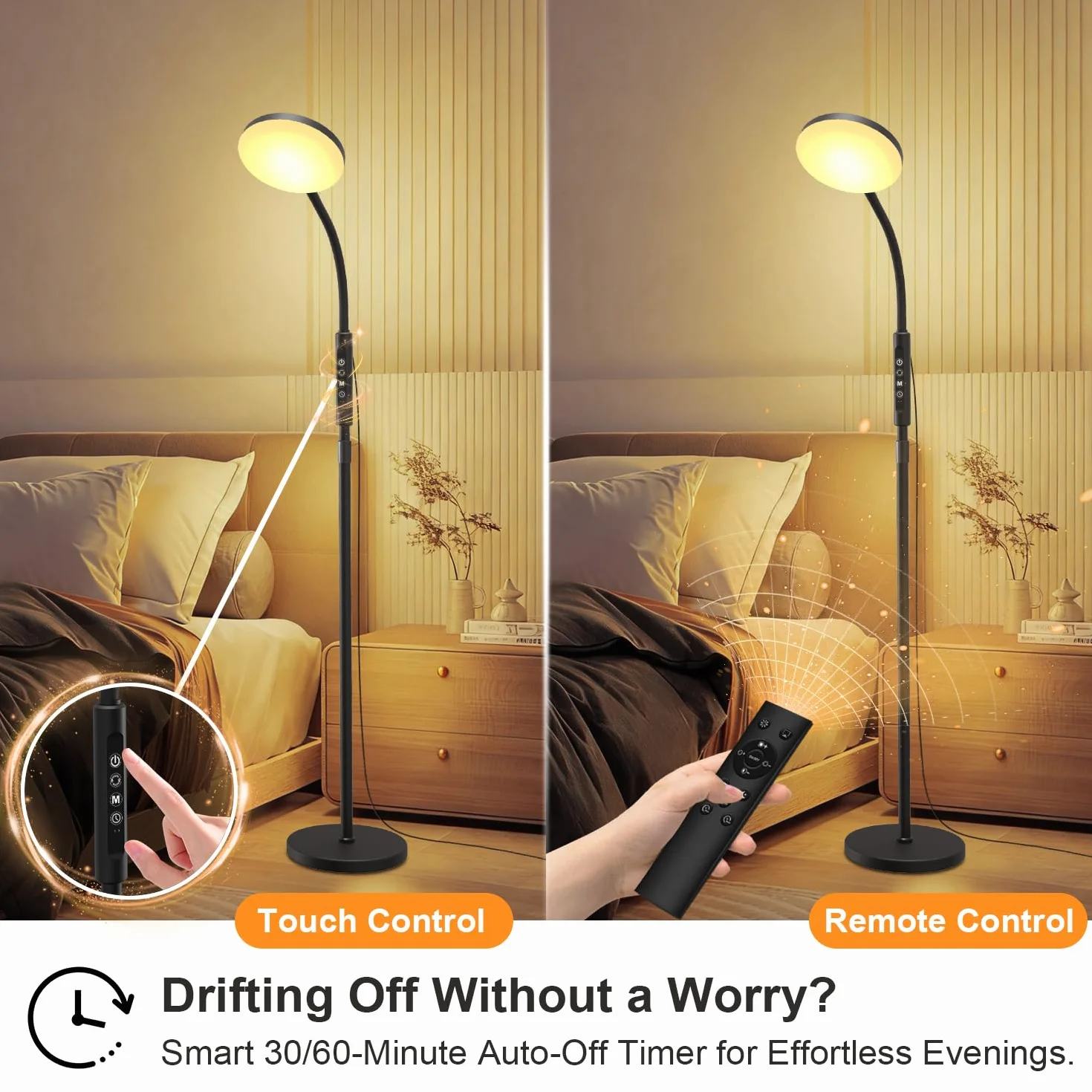 Lampadaire LED 20 000 Lux à Hauteur Réglable, 5 Couleurs, 10 Niveaux, Minuterie