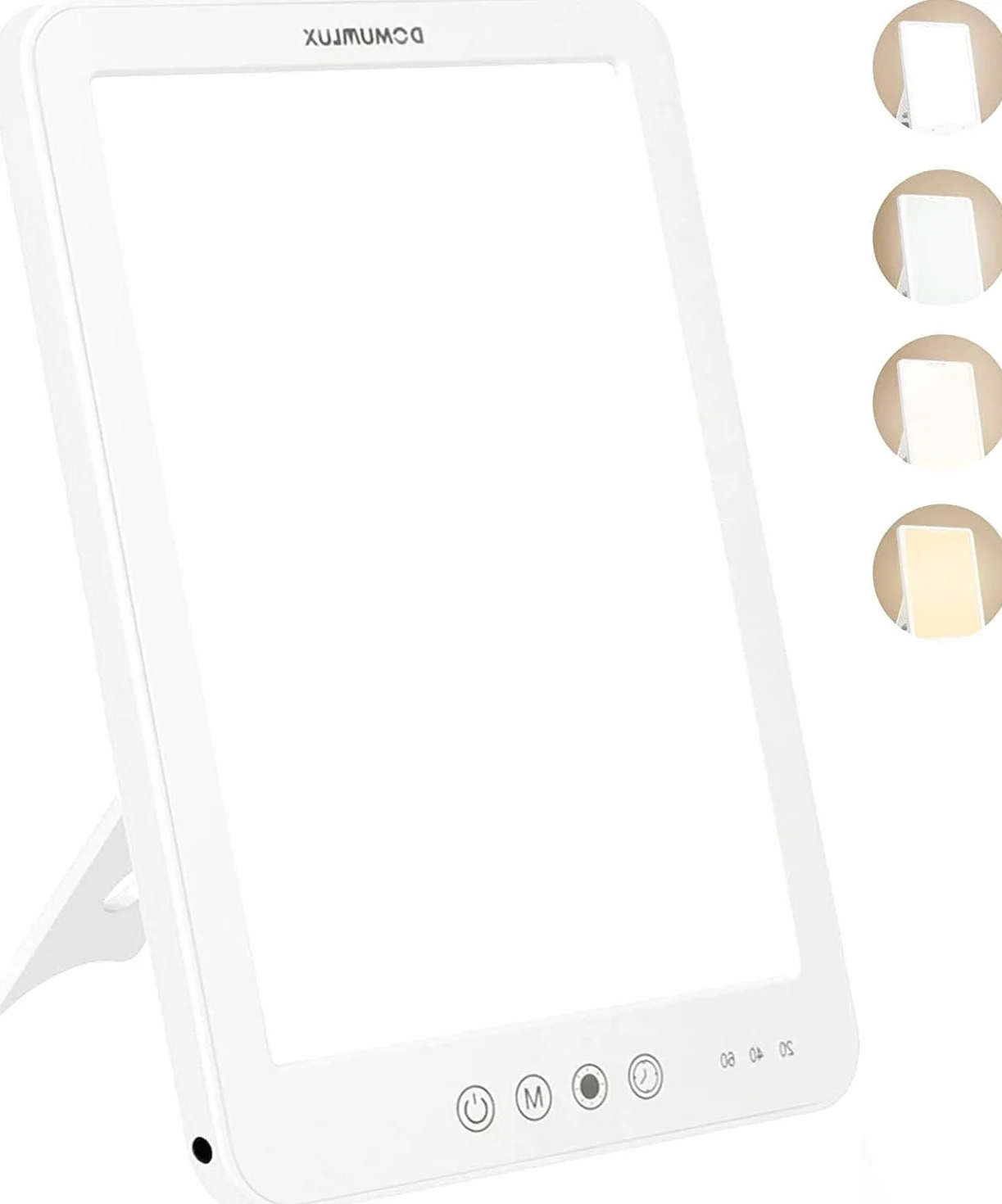 Lampe de luminothérapie 10 000 lux compacte avec support et pochette