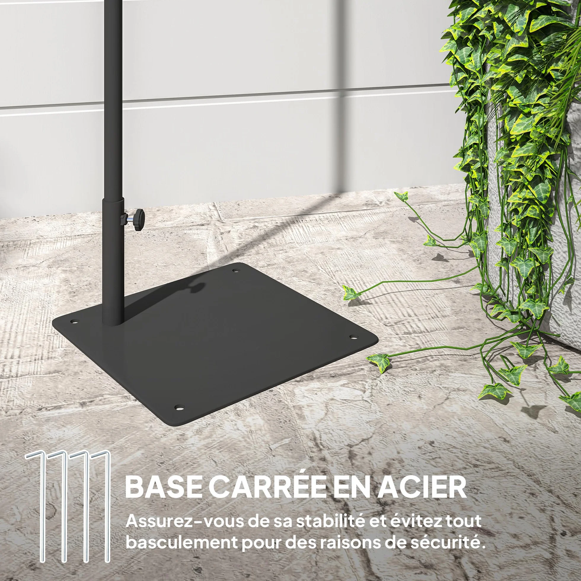 Lampadaire solaire extérieur Outsunny 178 cm résine tressée IP44 jaune