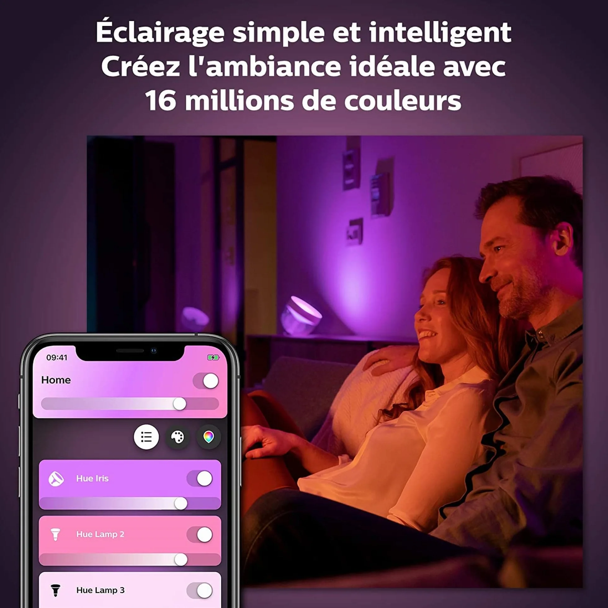 Philips Hue Iris Lampe à poser Blanche White & Color Ambiance Connectée Bluetooth Alexa Google Homekit