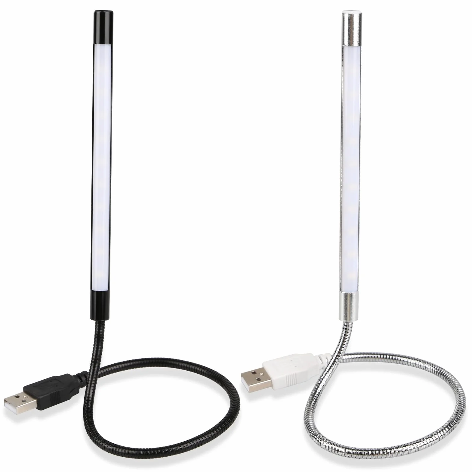 Lampe LED USB Dimmable Flexible avec Col de Cygne 360° Orientable pour Ordinateur PC Portable Bureau Lecture