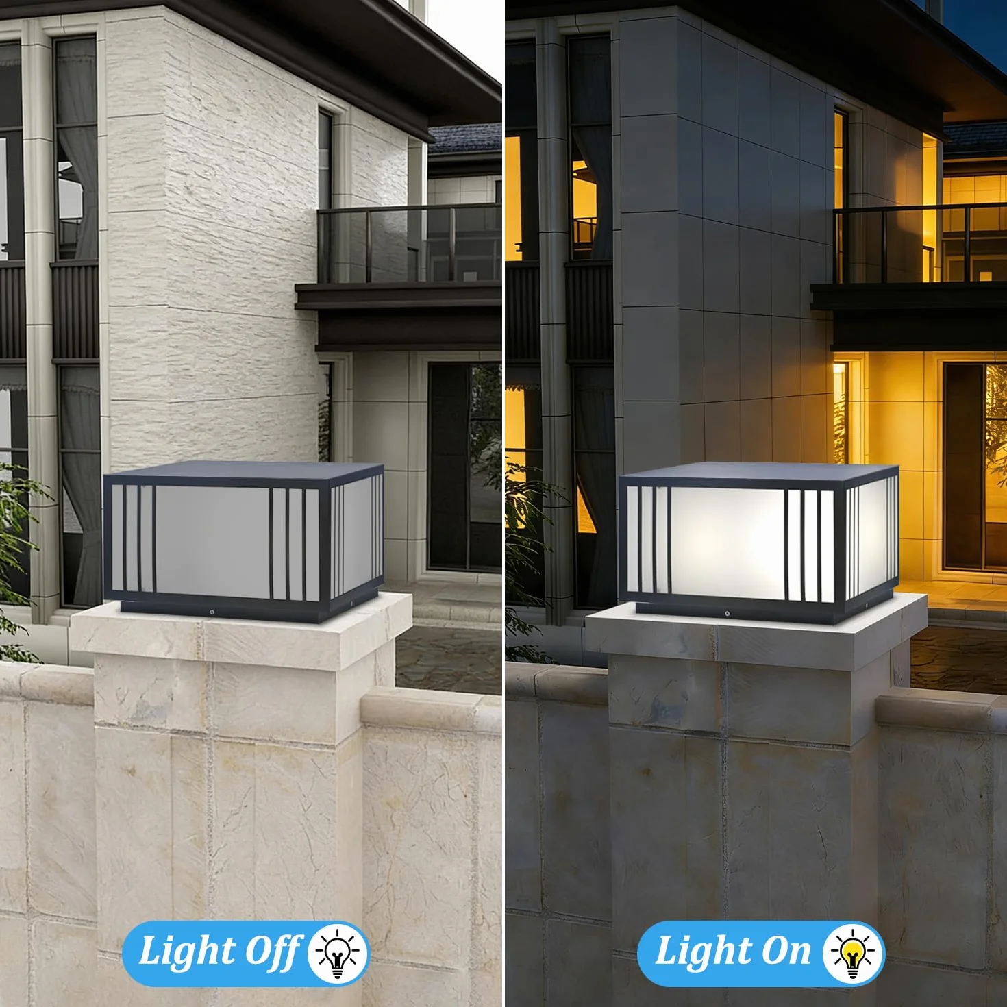 Lampadaire extérieur Moderne étanche Jardin Patio Colonne Lumière