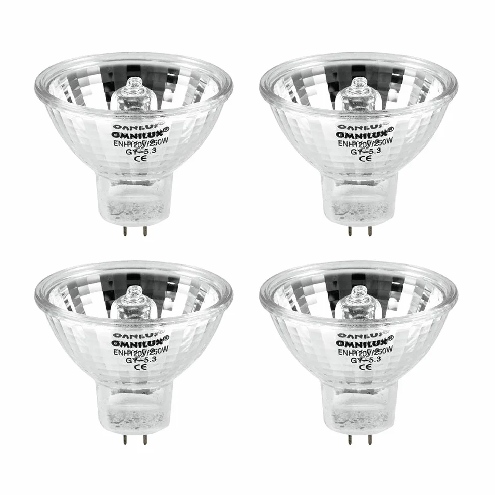 Omnilux 4 ampoules à effets ENH 120 V 250 W GY5.3 Base réflecteur éclairage Disco DJ