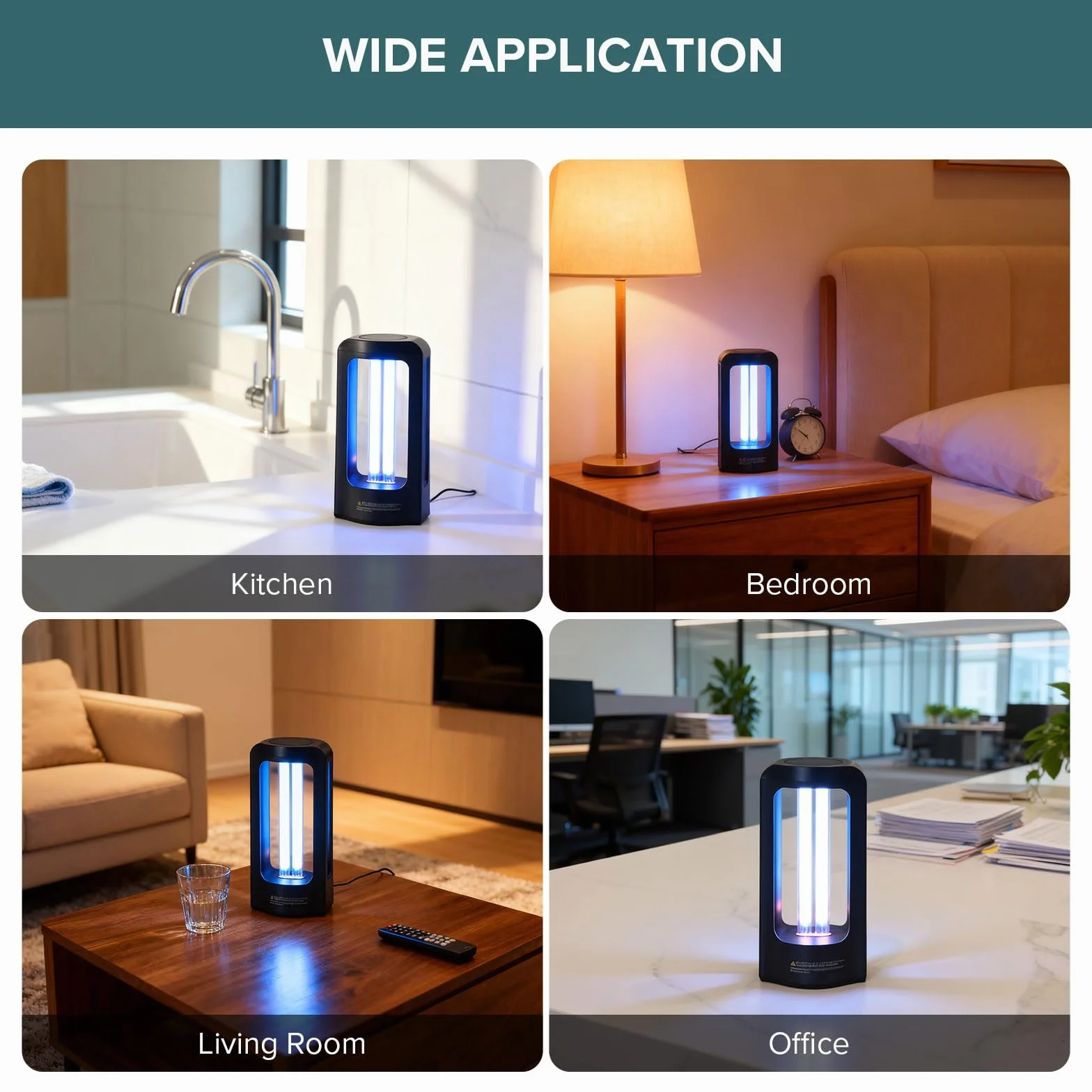 SANSI Lampe de Désinfection UV 42W UVC avec Télécommande 254 nm Stérilisateur Portable sans Ozone
